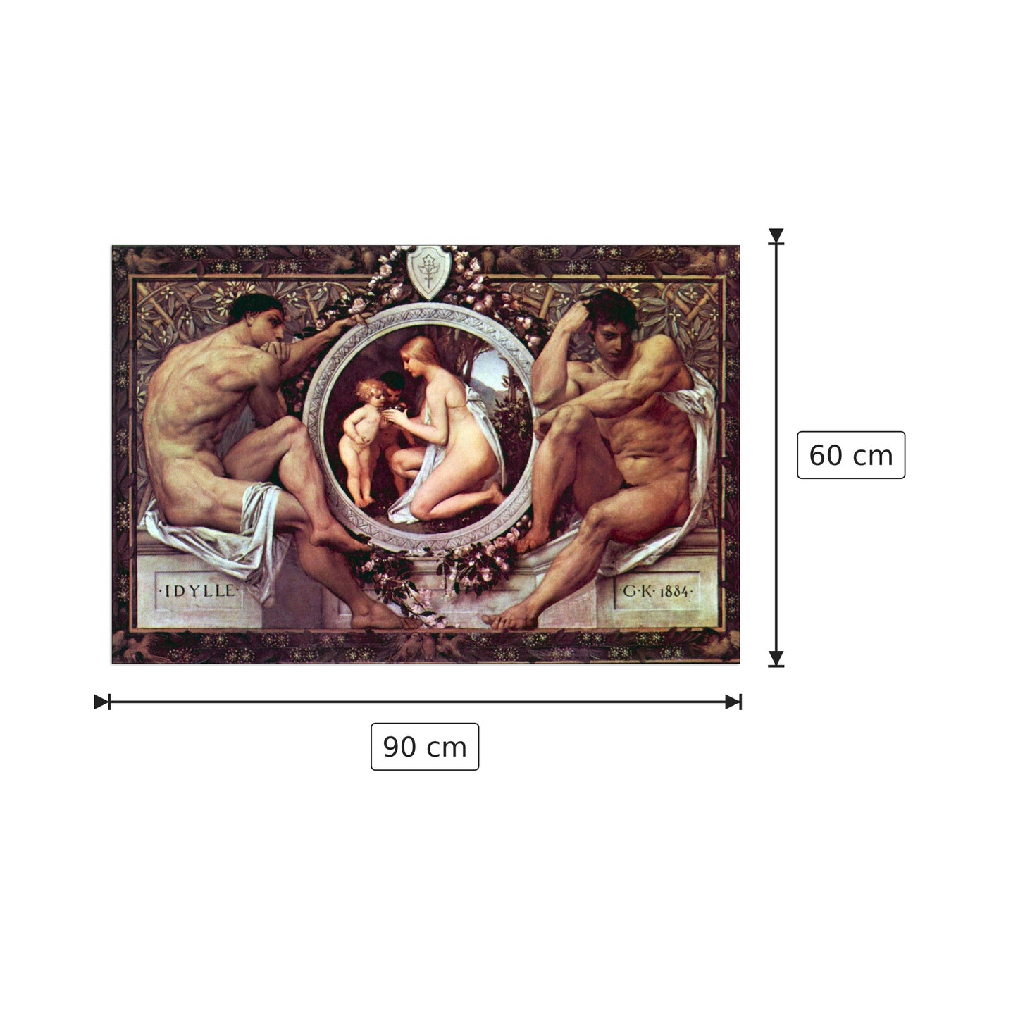 Idyll - Klimt Gustav - cm 90x60 - Pannello in MDF