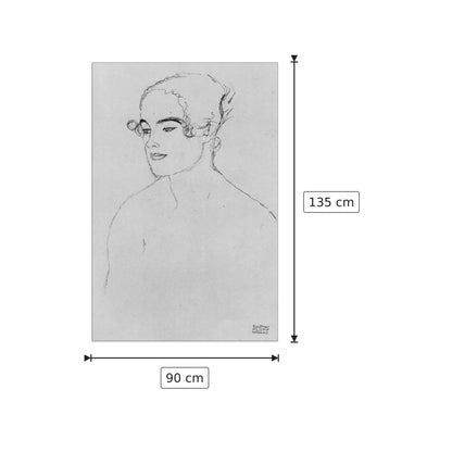 Image of a girl - Klimt Gustav - cm 90x135 - Pannello in MDF