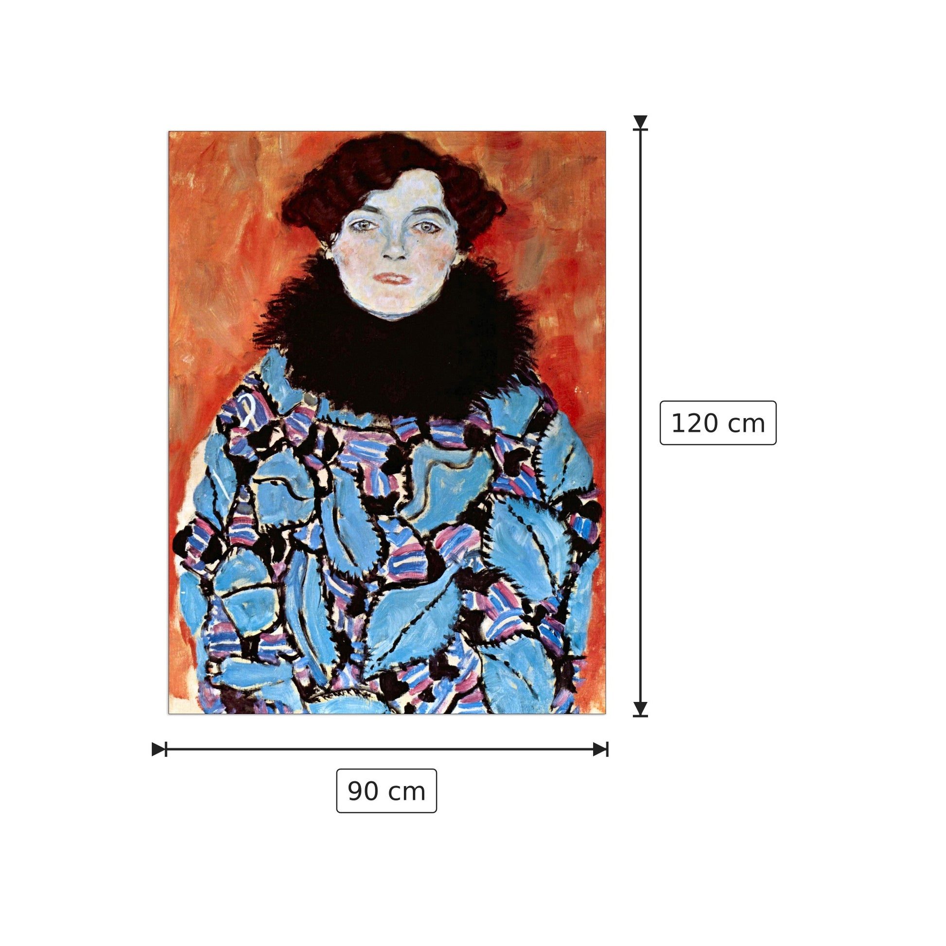 Johanna Staude - Klimt Gustav - cm 90x120 - Pannello in MDF