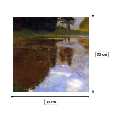 Lake in front of the Castle - Klimt Gustav - cm 30x30 - Pannello in MDF