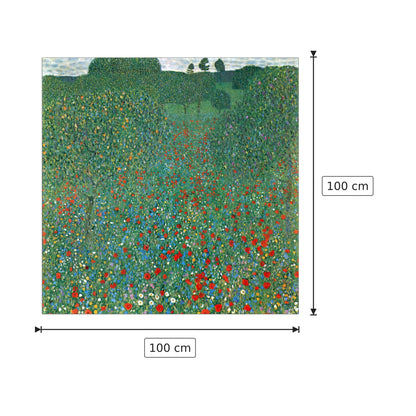 Poppy Field - Klimt Gustav - cm 100x100 - Pannello in MDF