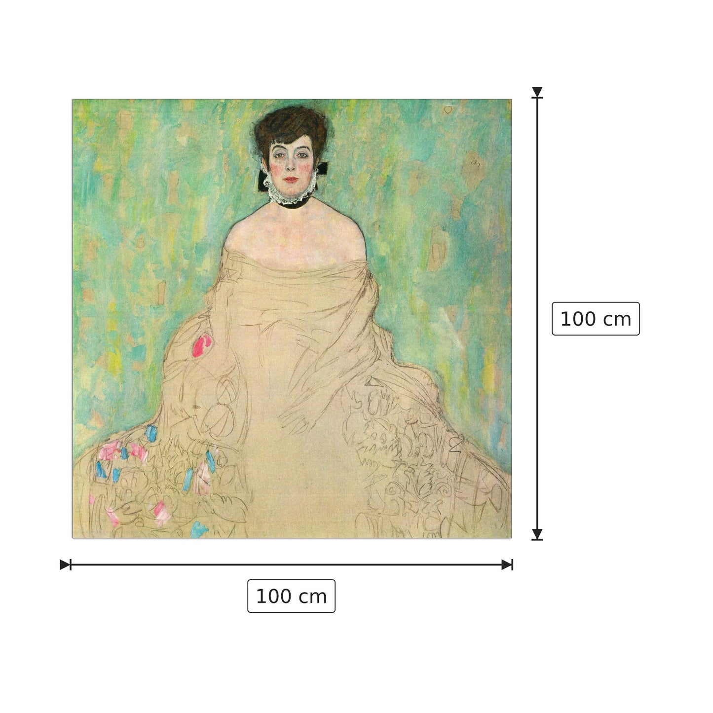 Portrait of Amalie Zuckerkandl - Klimt Gustav - cm 100x100 - Pannello in MDF