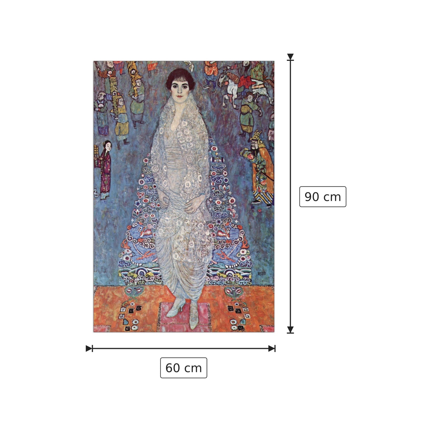 Portrait of Baroness Elisabeth Bachofen - Klimt Gustav - cm 60x90 - Pannello in MDF