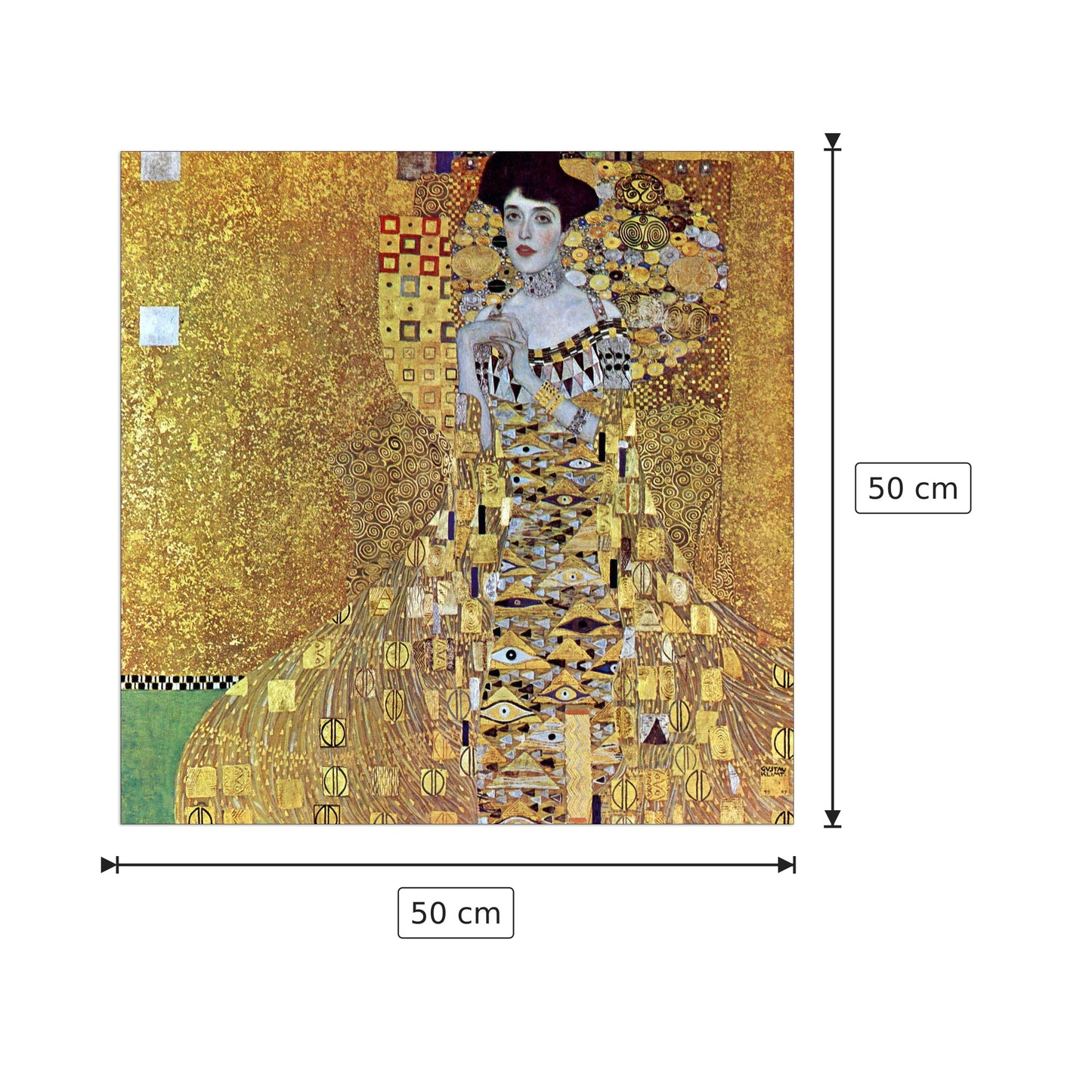 Portrait of Block-Bauer 2 - Klimt Gustav - cm 50x50 - Pannello in MDF