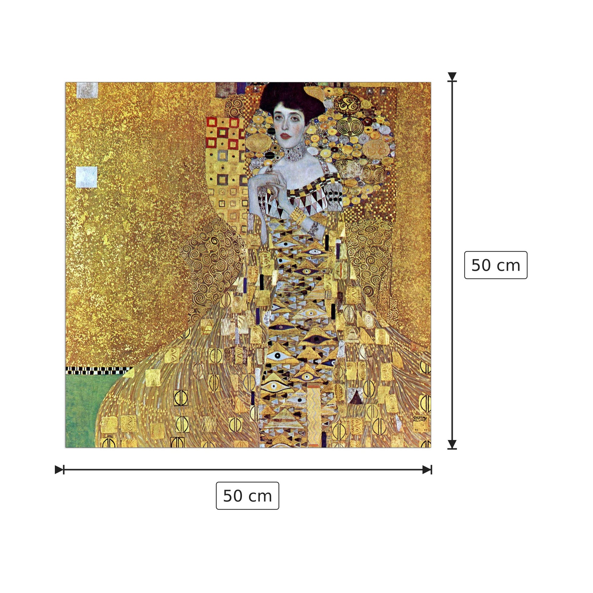 Portrait of Block-Bauer 2 - Klimt Gustav - cm 50x50 - Pannello in MDF