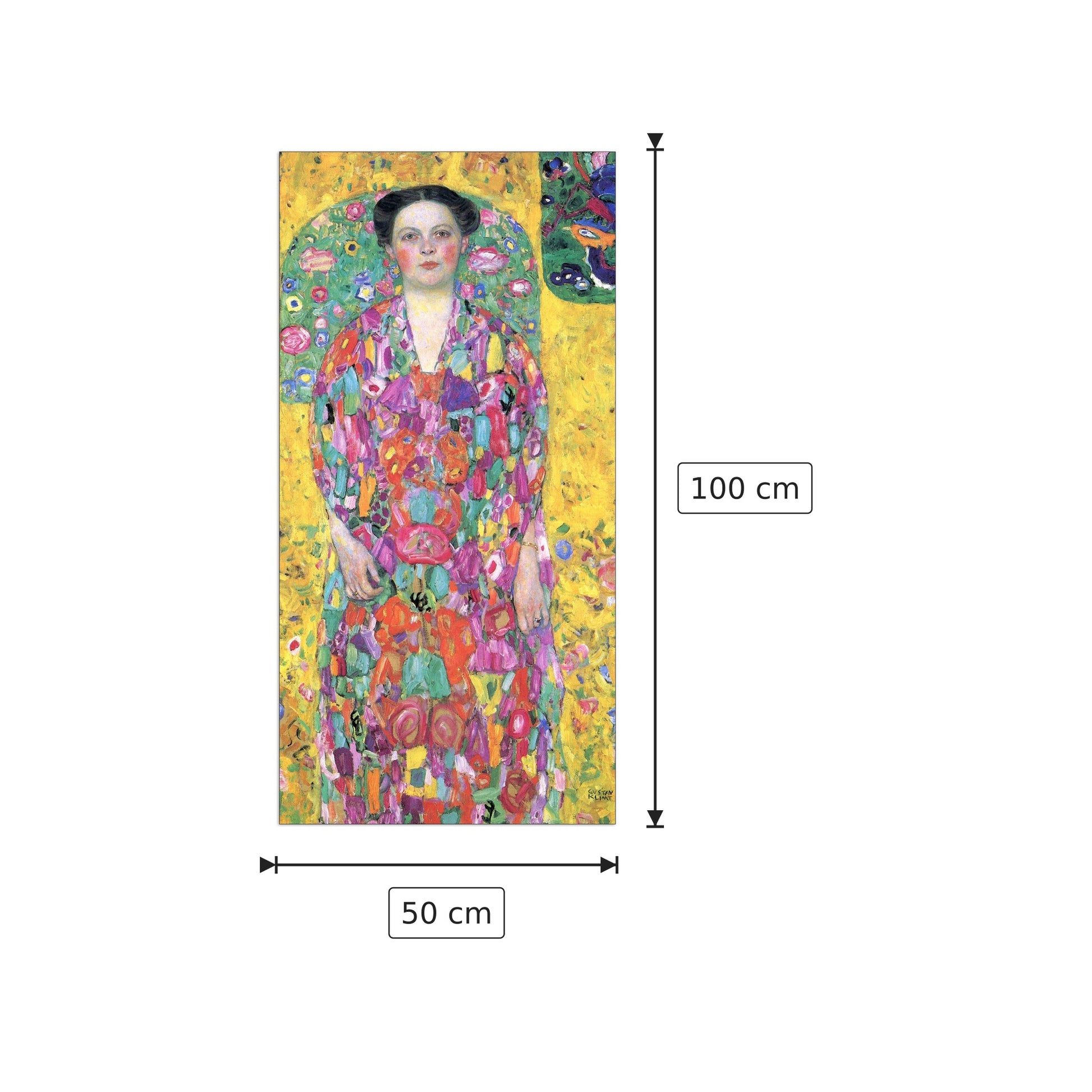 Portrait of Eugenia (MaÌ?da) Primavesi - Klimt Gustav - cm 50x100 - Pannello in MDF