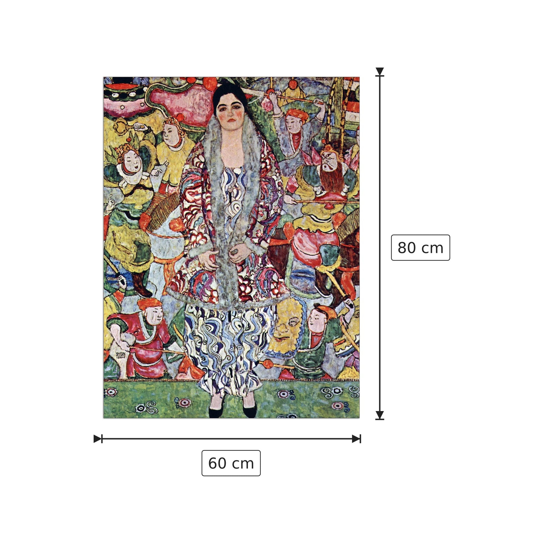 Portrait of Frederika Maria Beer - Klimt Gustav - cm 60x80 - Pannello in MDF