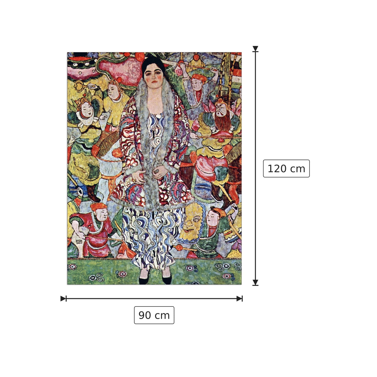 Portrait of Frederika Maria Beer - Klimt Gustav - cm 90x120 - Pannello in MDF