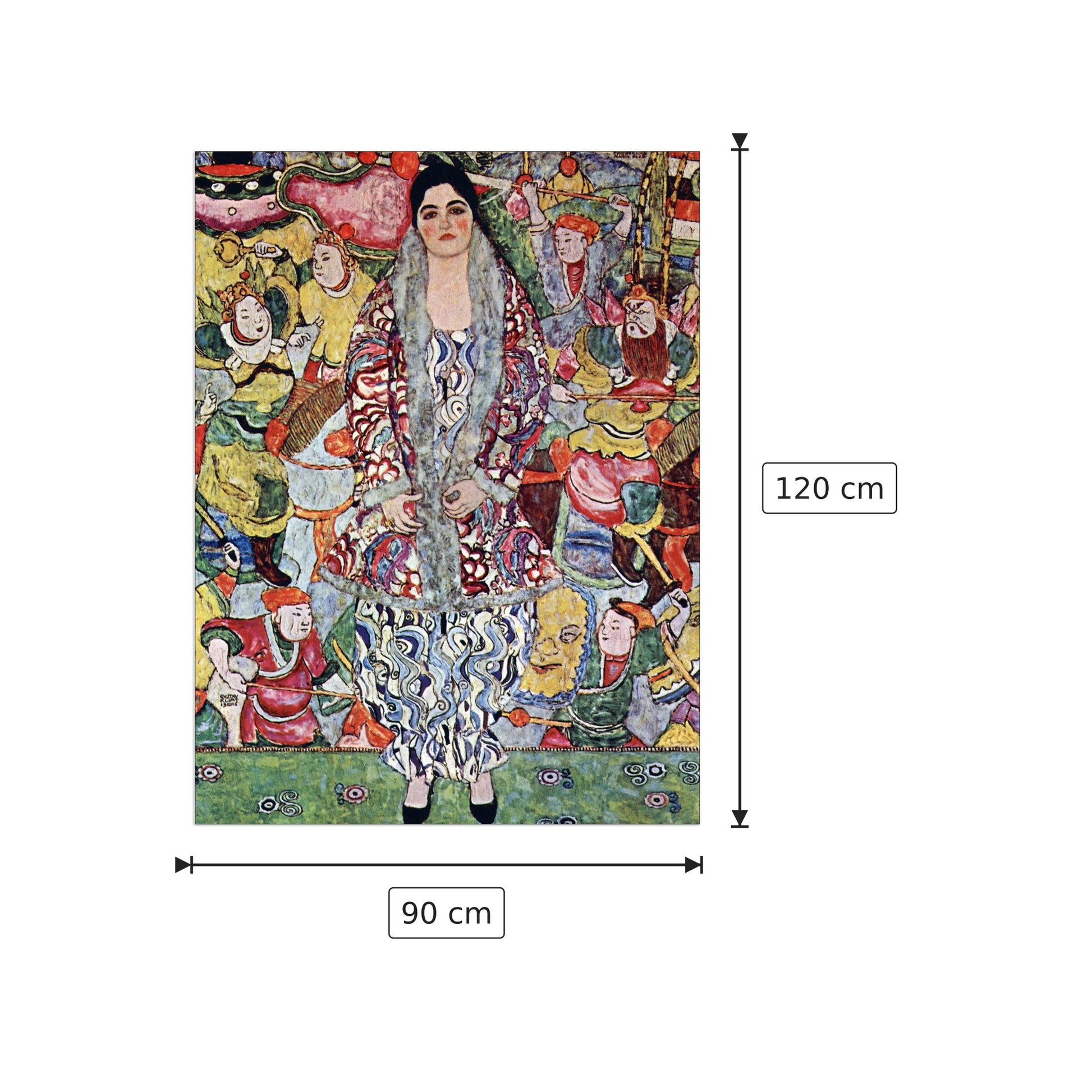 Portrait of Frederika Maria Beer - Klimt Gustav - cm 90x120 - Pannello in MDF