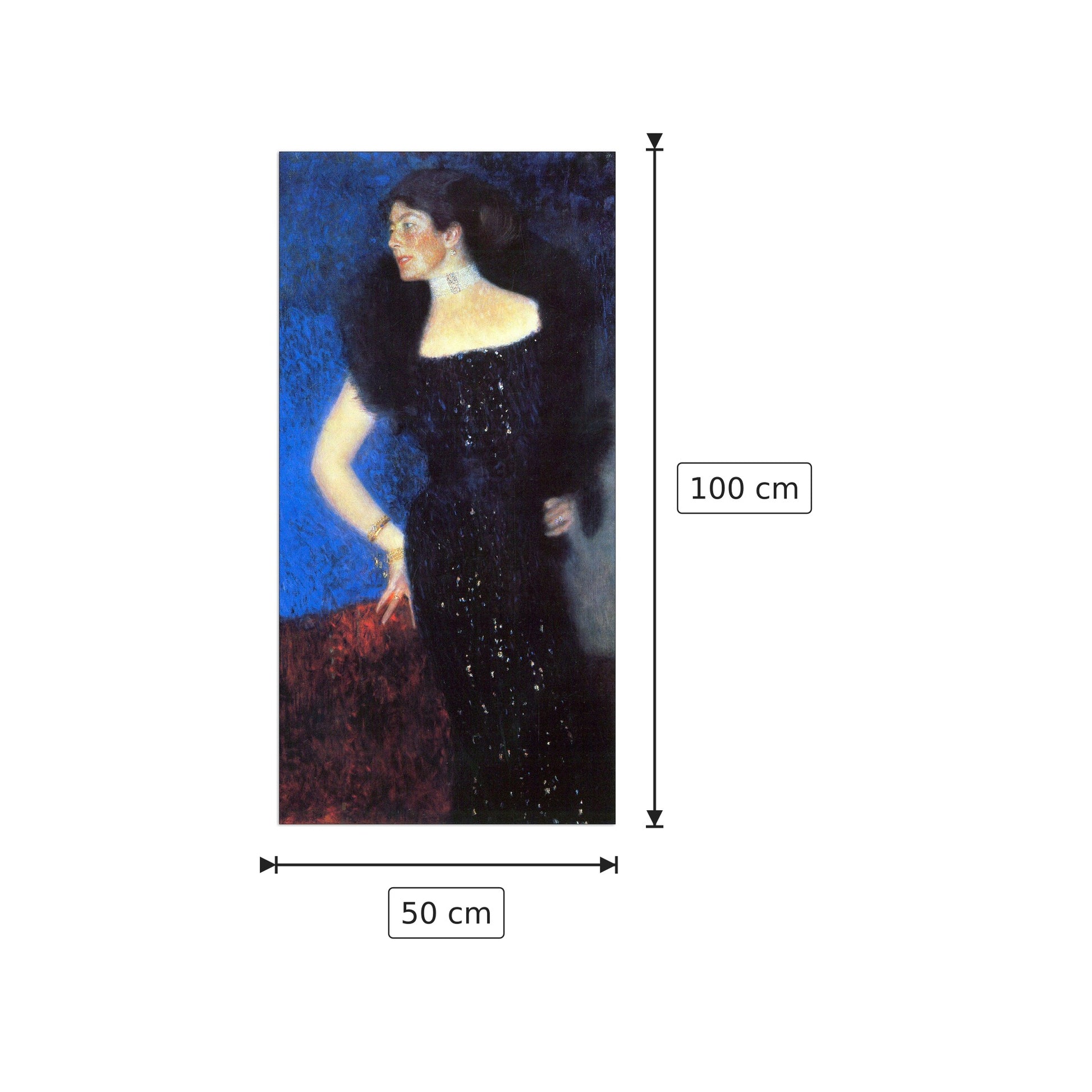 Portrait of Rose von Rosthorn-Friedmann - Klimt Gustav - cm 50x100 - Pannello in MDF