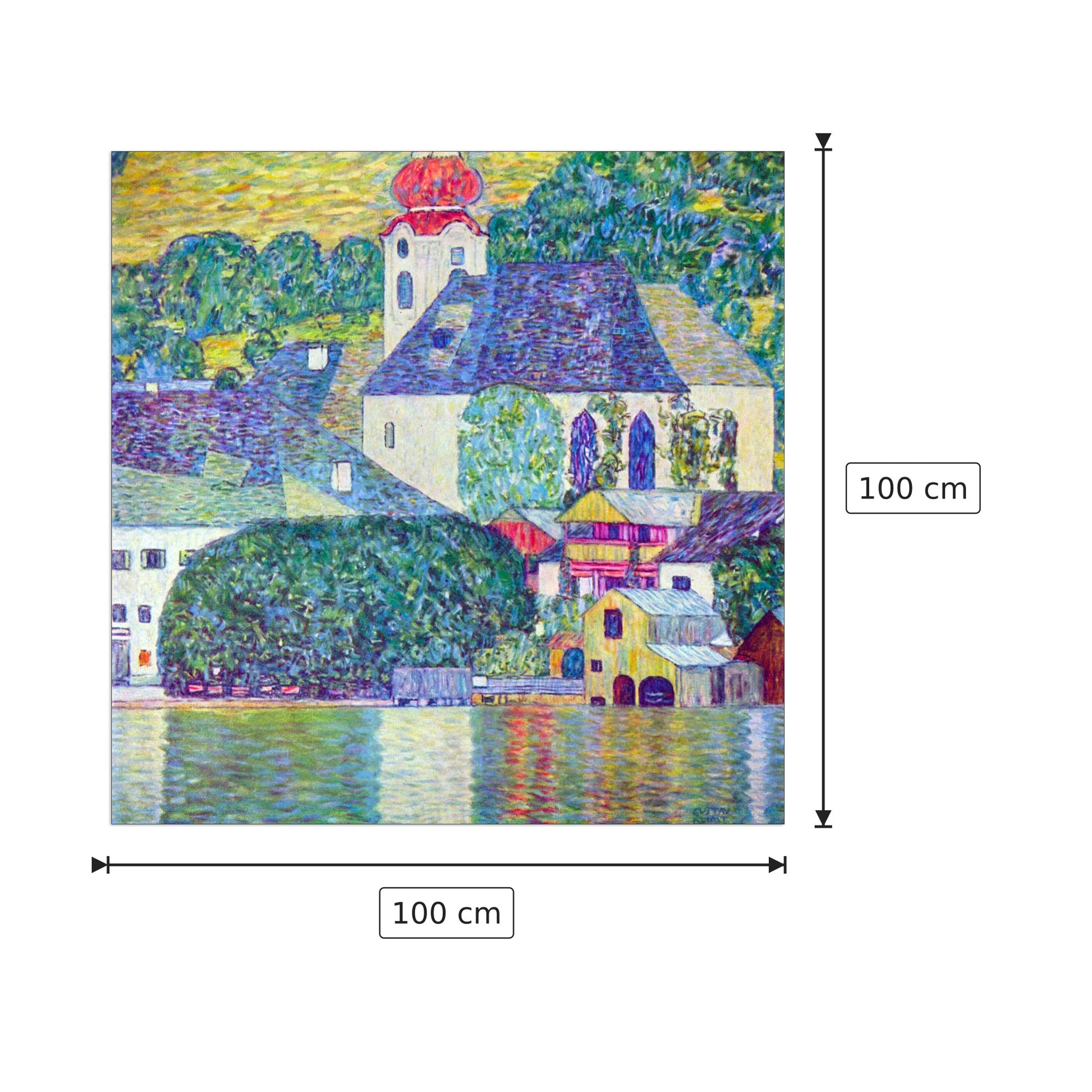 St. Wolfgang Church - Klimt Gustav - cm 100x100 - Pannello in MDF