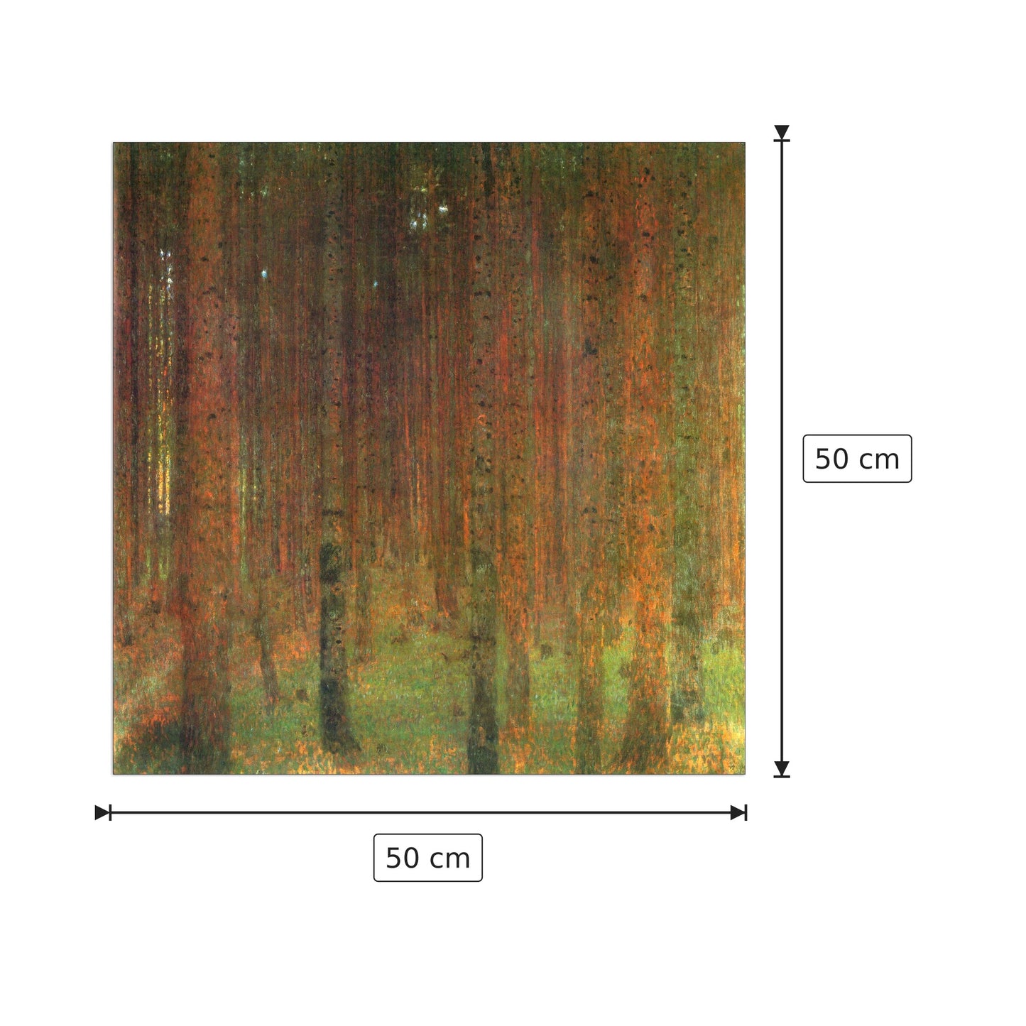 Tannenwald II - Klimt Gustav - cm 50x50 - Pannello in MDF