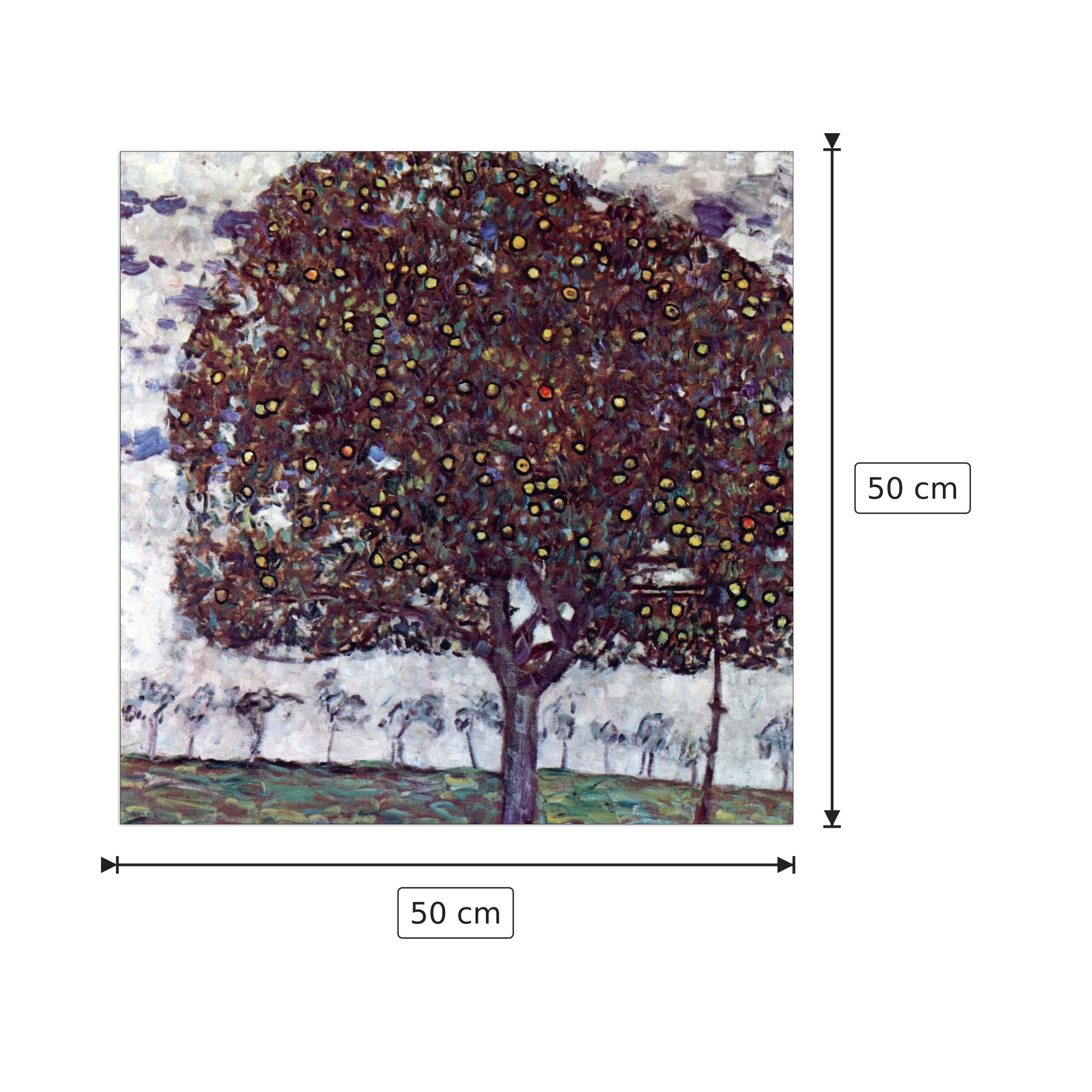 The Apple Tree - Klimt Gustav - cm 50x50 - Pannello in MDF