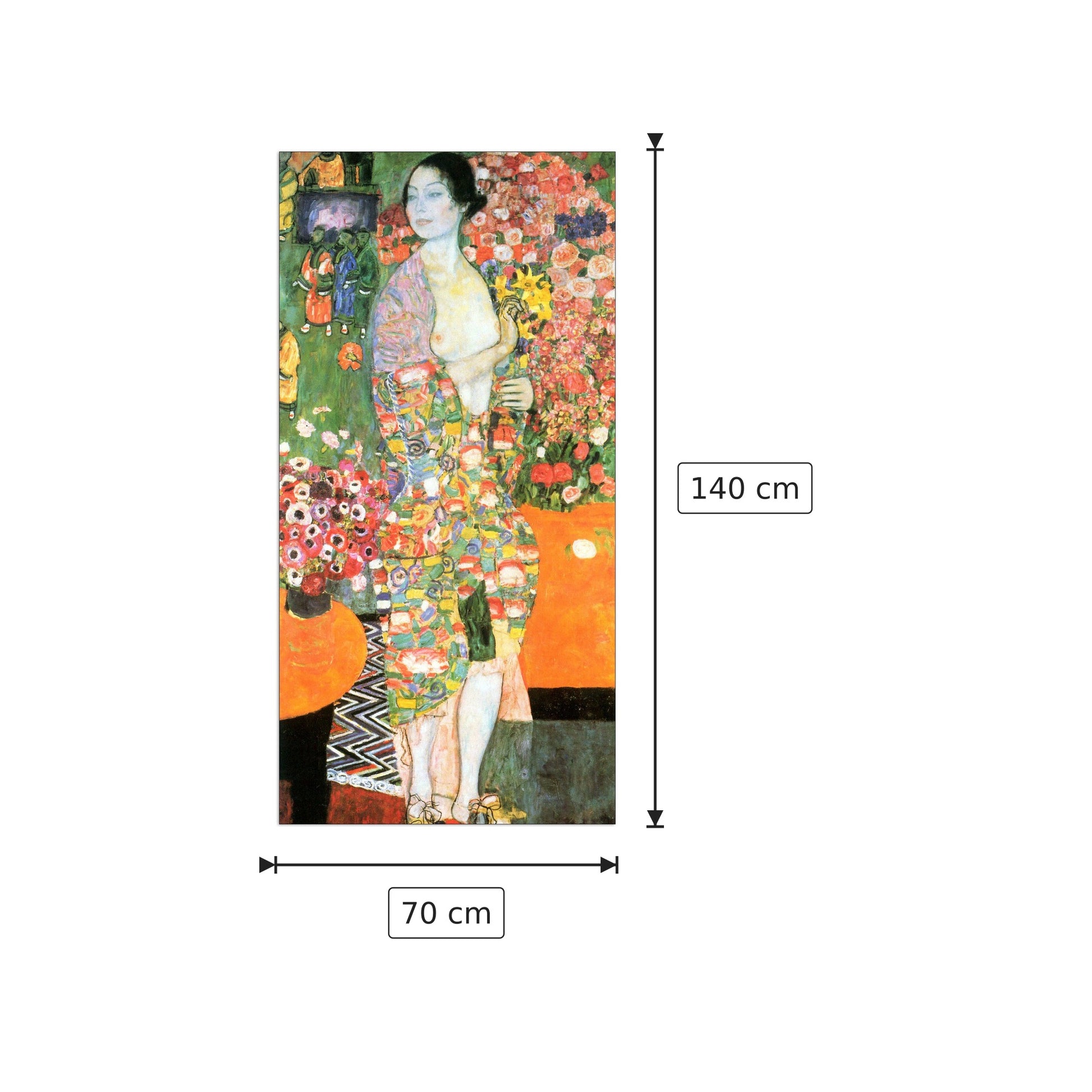 The dancer - Klimt Gustav - cm 70x140 - Pannello in MDF