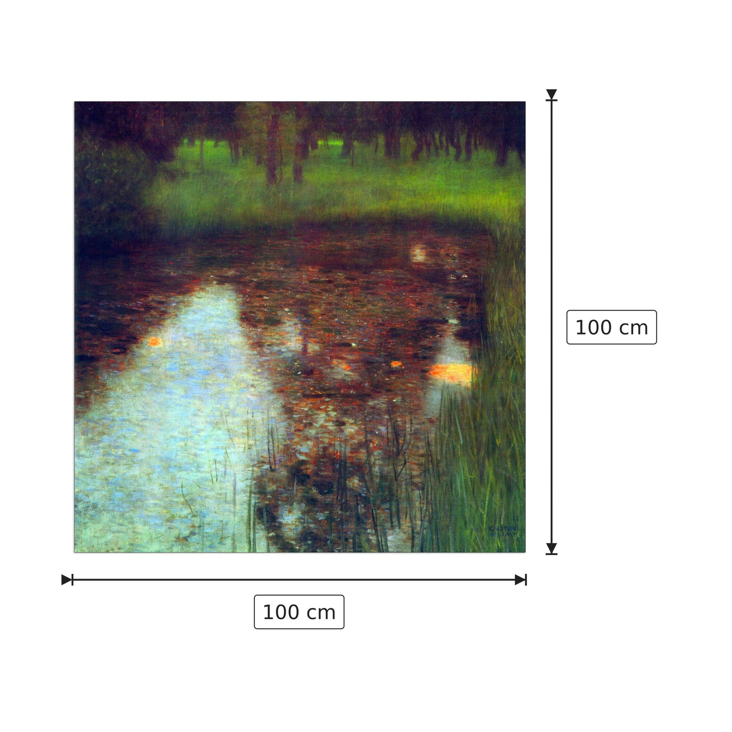 The Marsh - Klimt Gustav - cm 100x100 - Pannello in MDF
