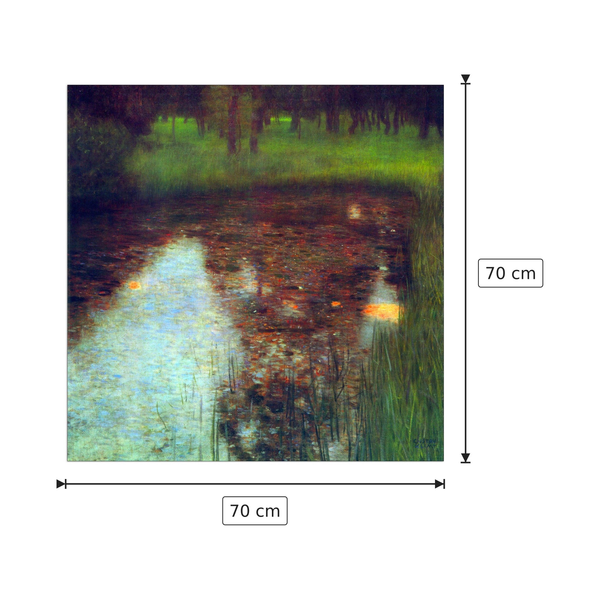 The Marsh - Klimt Gustav - cm 70x70 - Pannello in MDF