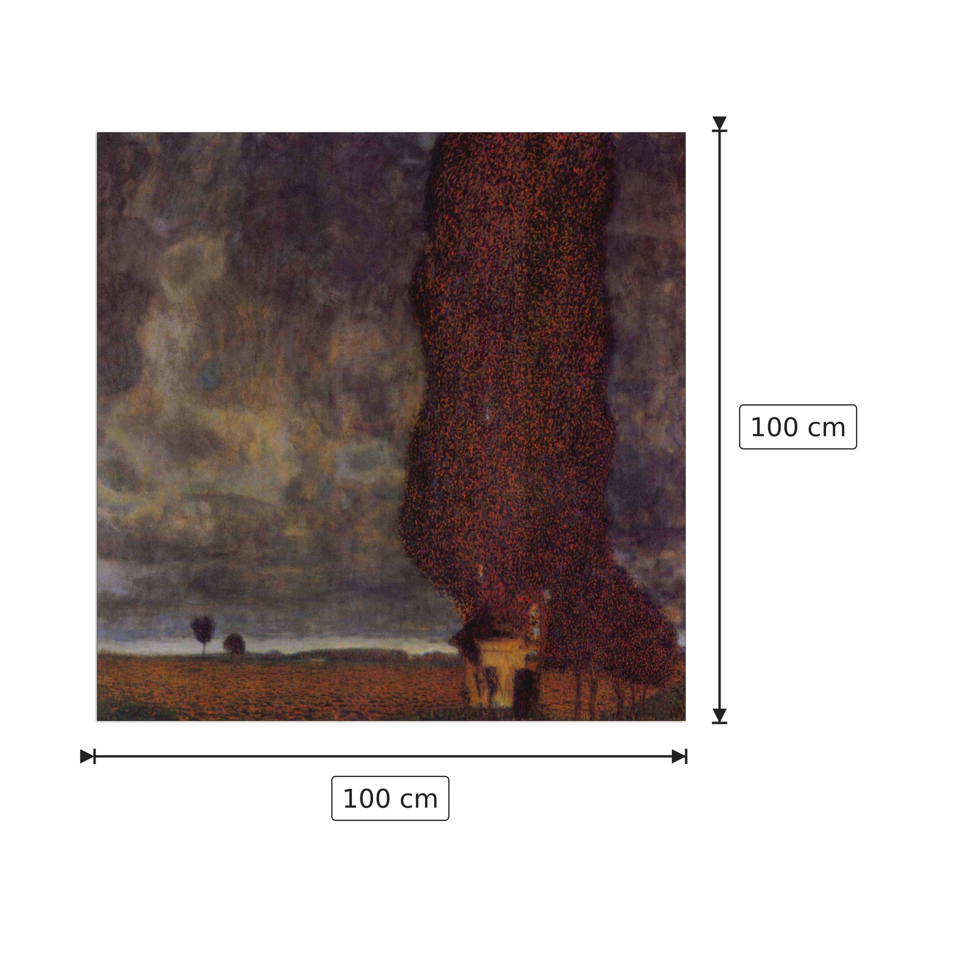 Thunderstorm - Klimt Gustav - cm 100x100 - Pannello in MDF