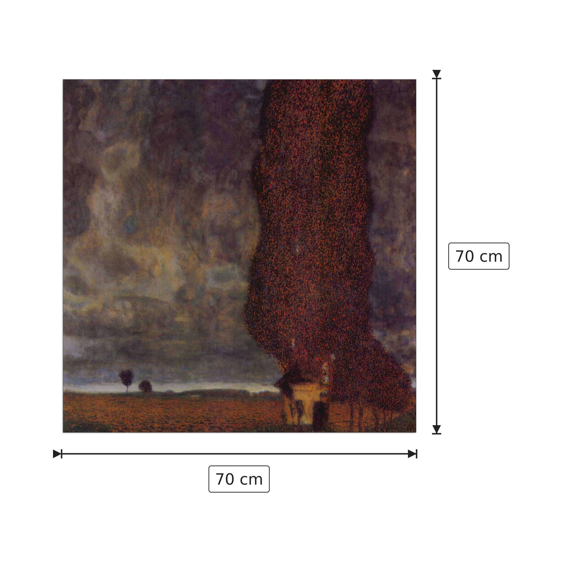 Thunderstorm - Klimt Gustav - cm 70x70 - Pannello in MDF