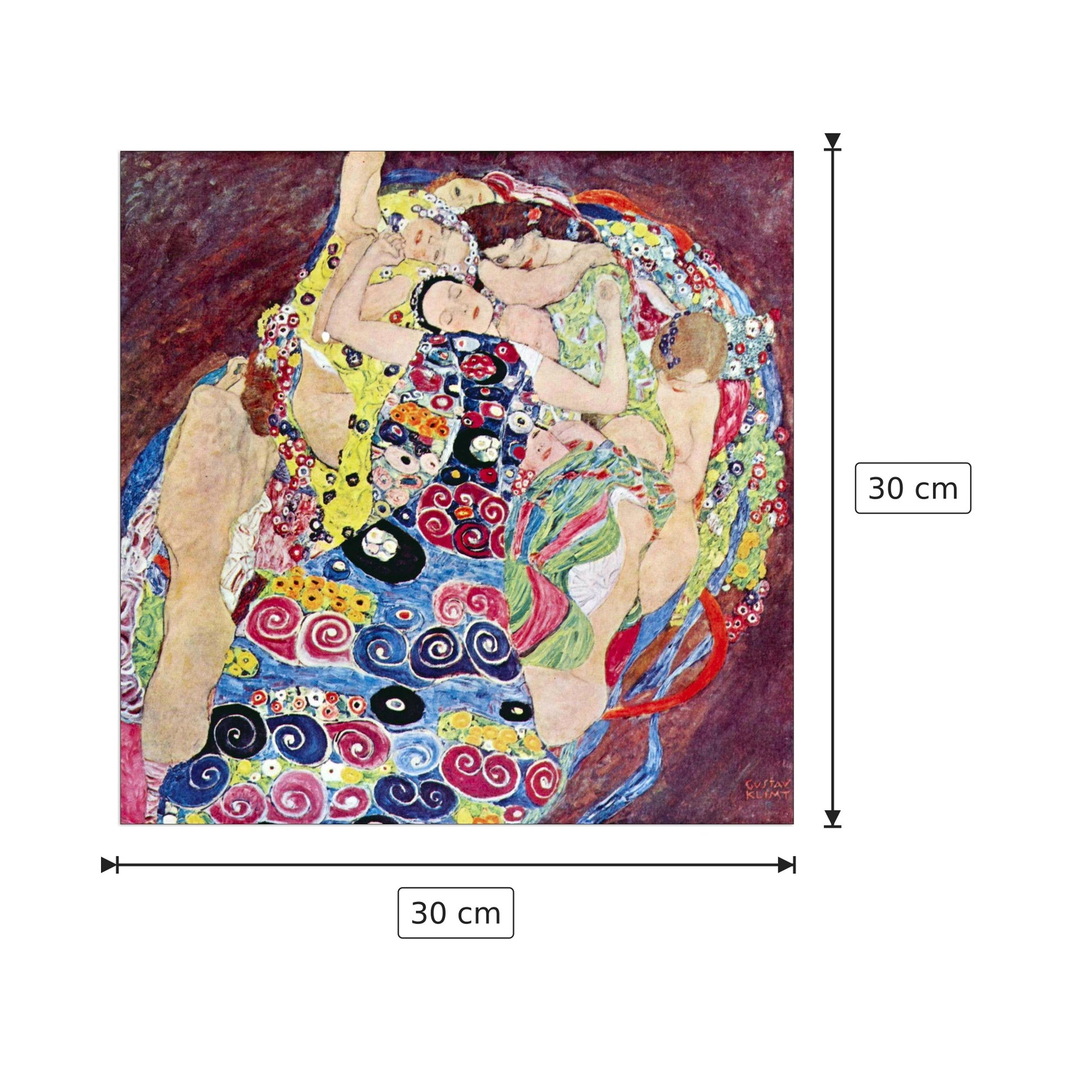 Virgins - Klimt Gustav - cm 30x30 - Pannello in MDF