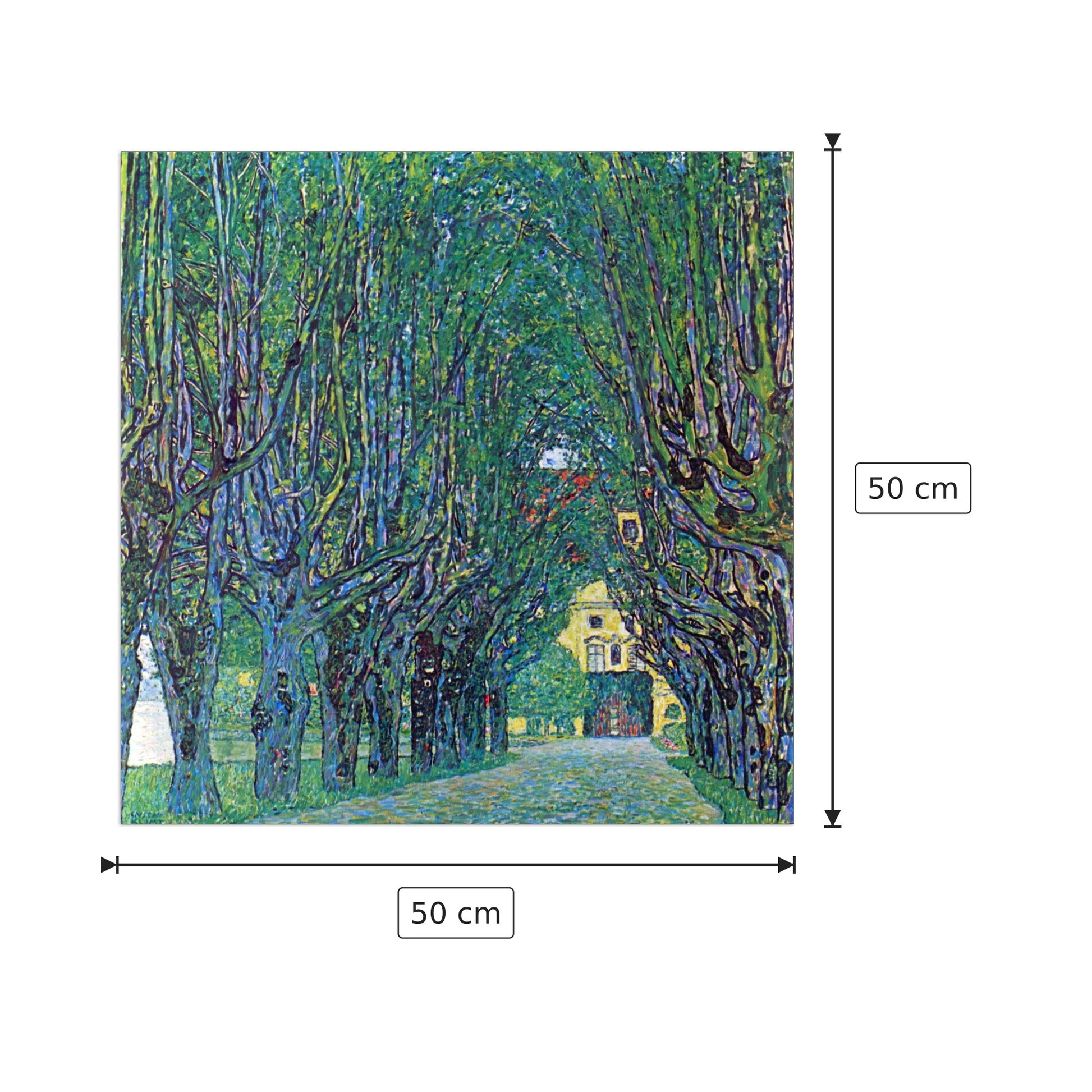 Way to the Park - Klimt Gustav - cm 50x50 - Pannello in MDF