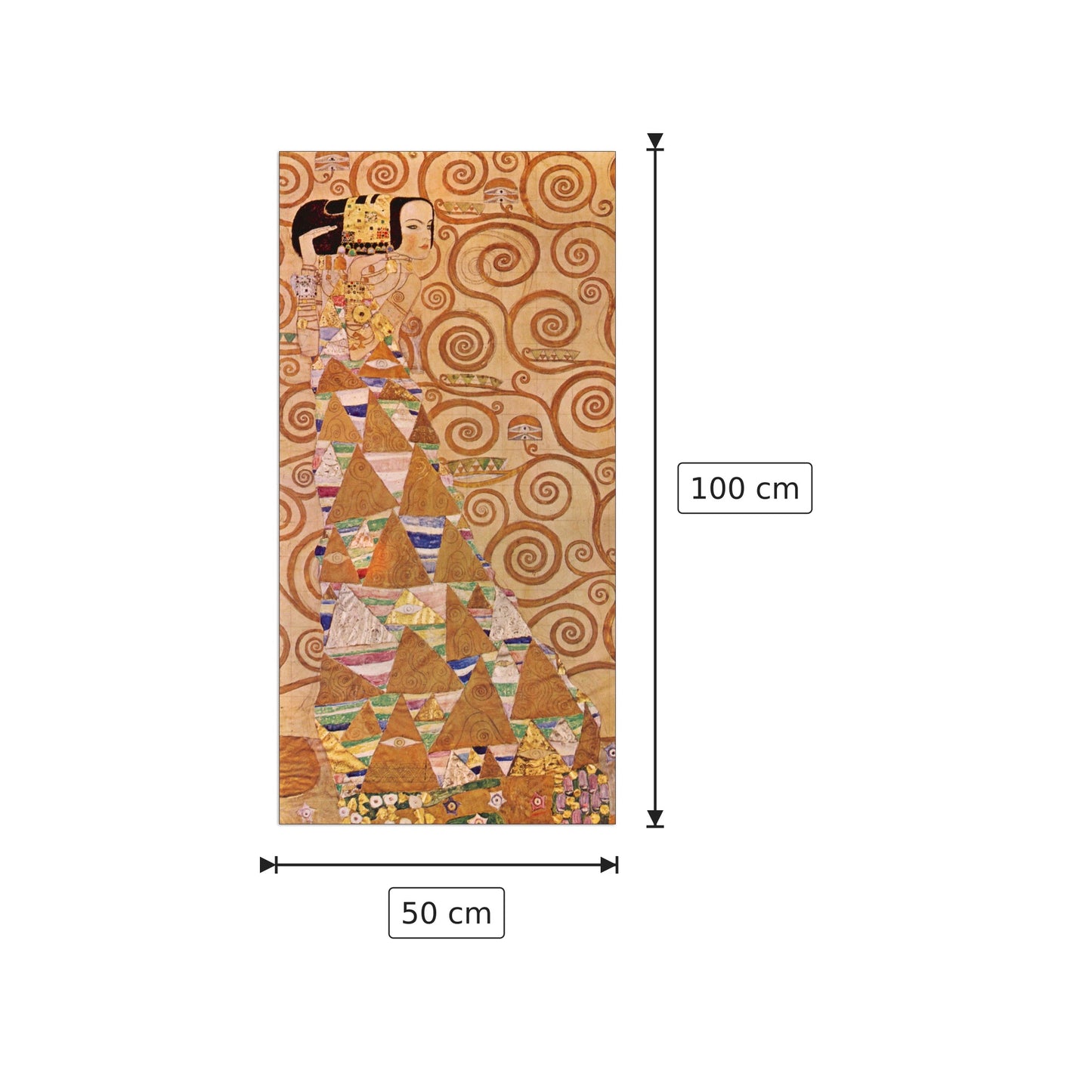 Anticipation - Klimt Gustav - cm 50x100 - Pannello in MDF