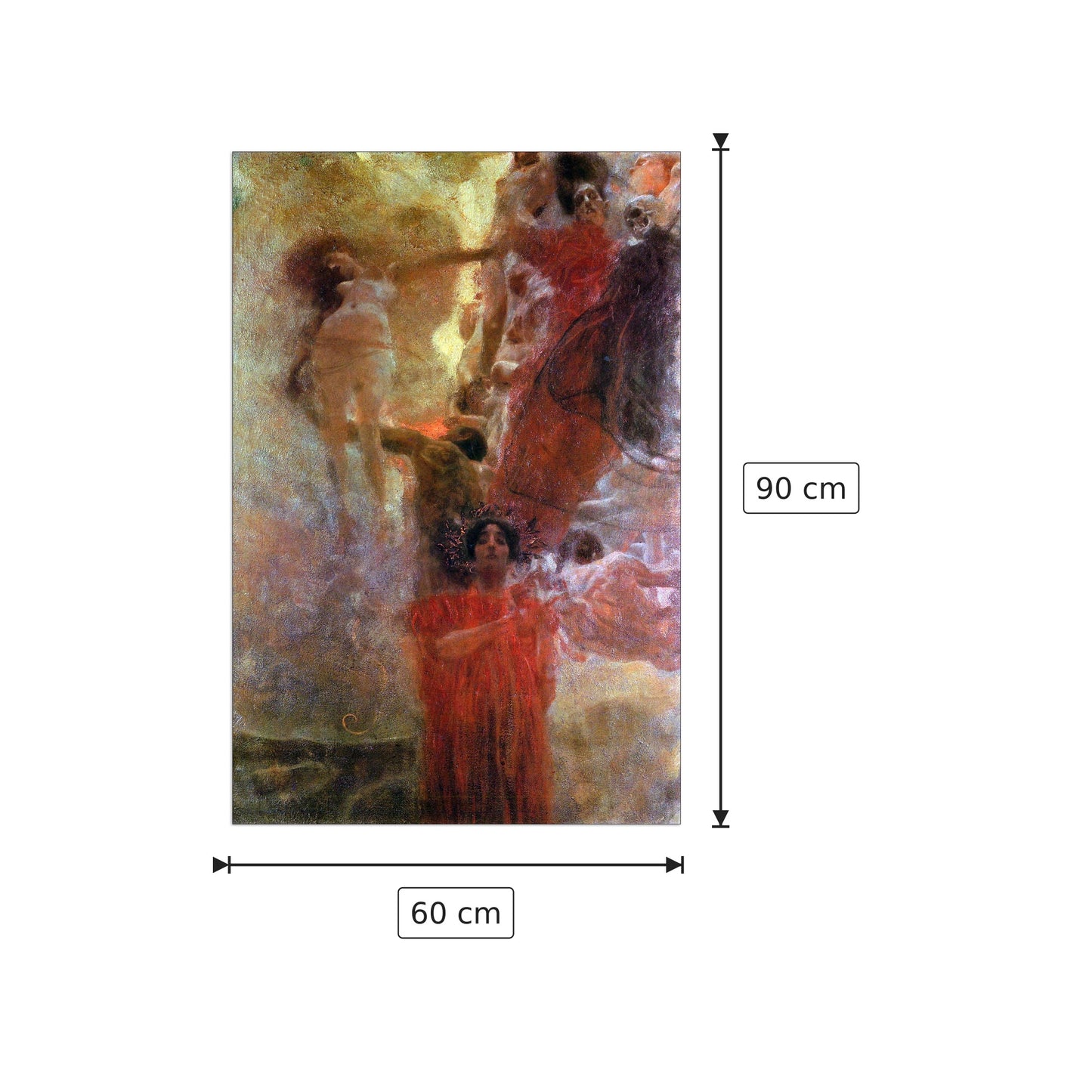 Medicine II - Klimt Gustav - cm 60x90 - Pannello in MDF