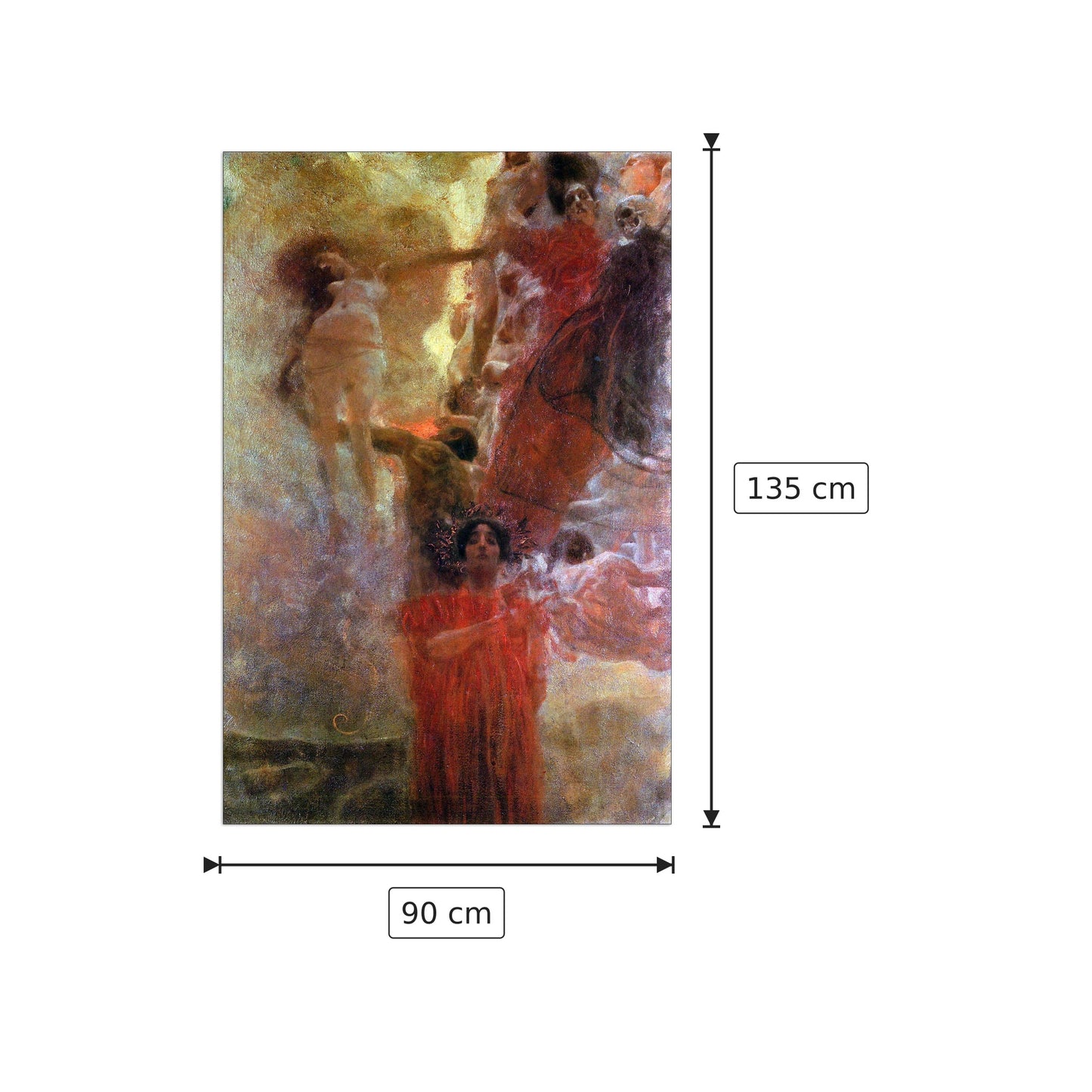 Medicine II - Klimt Gustav - cm 90x135 - Pannello in MDF