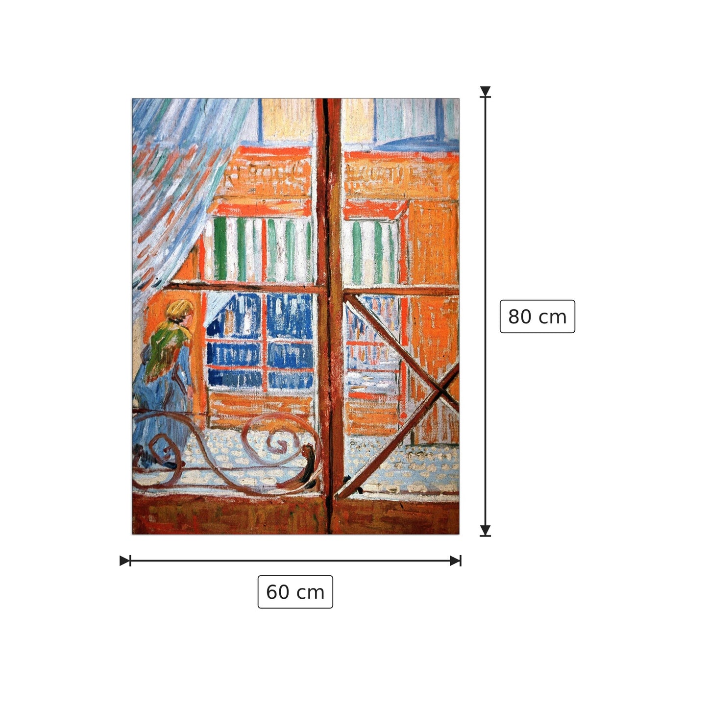 A Pork-Butchers Shop Seen from a Window - Van Gogh Vincent - cm 60x80 - Pannello in MDF