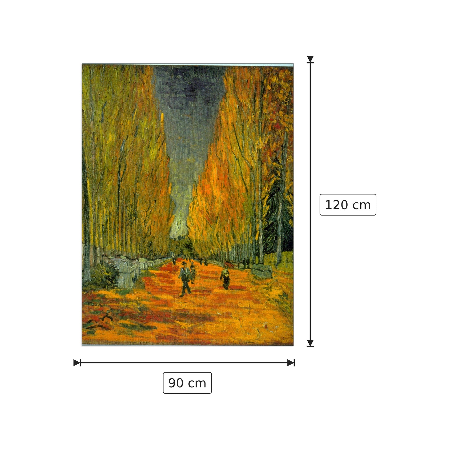 Alyscamps - Van Gogh Vincent - cm 90x120 - Pannello in MDF