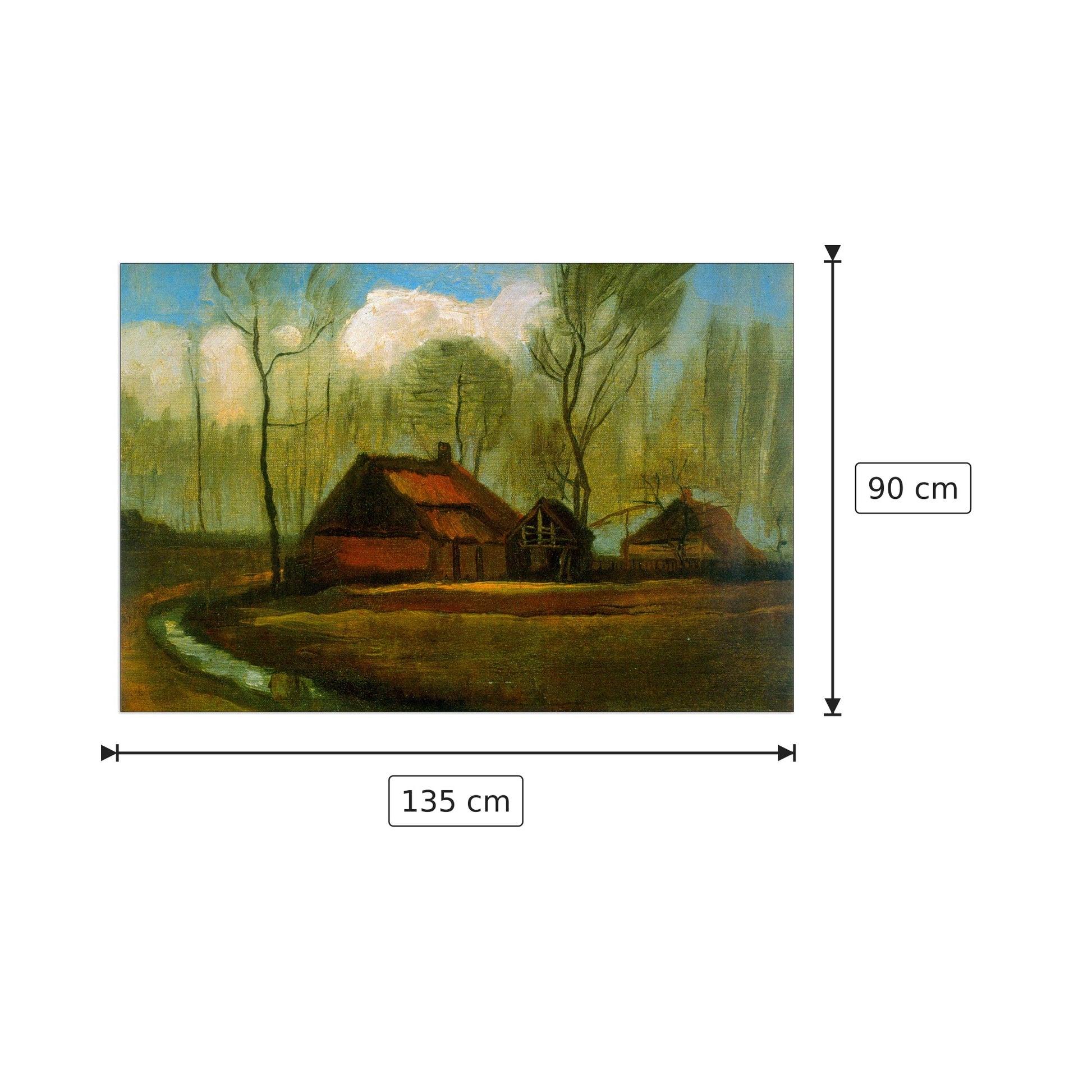 Among Trees - Van Gogh Vincent - cm 135x90 - Pannello in MDF