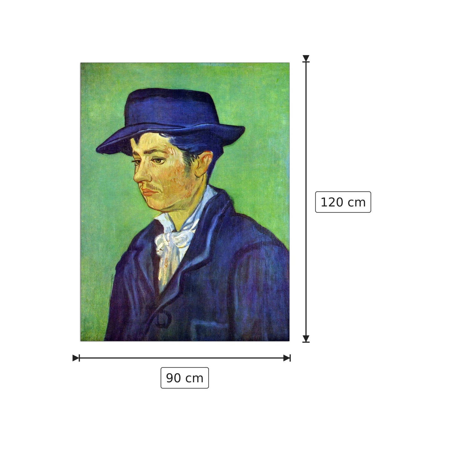Armand Roulin - Van Gogh Vincent - cm 90x120 - Pannello in MDF