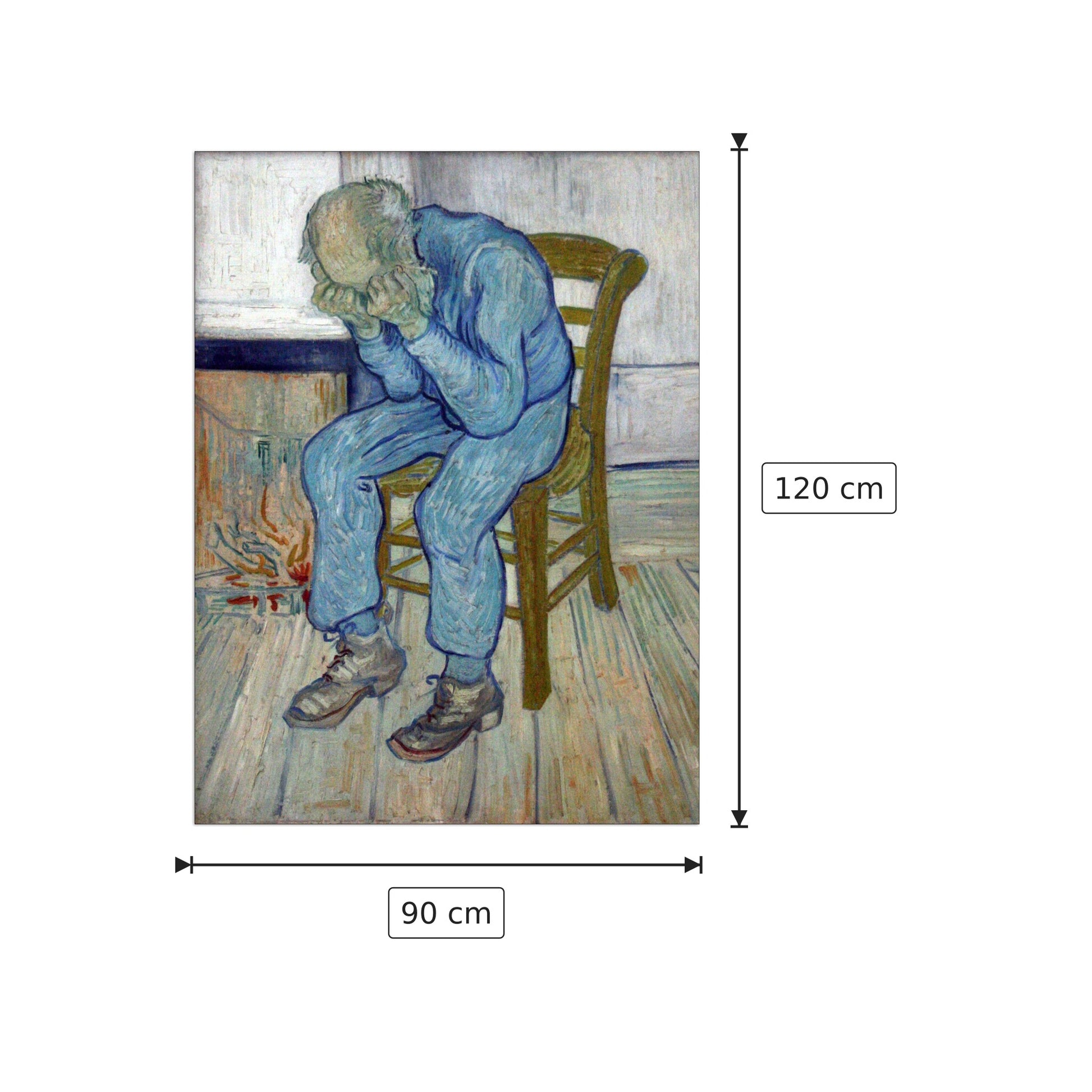 At Eternity's Gate - Van Gogh Vincent - cm 90x120 - Pannello in MDF