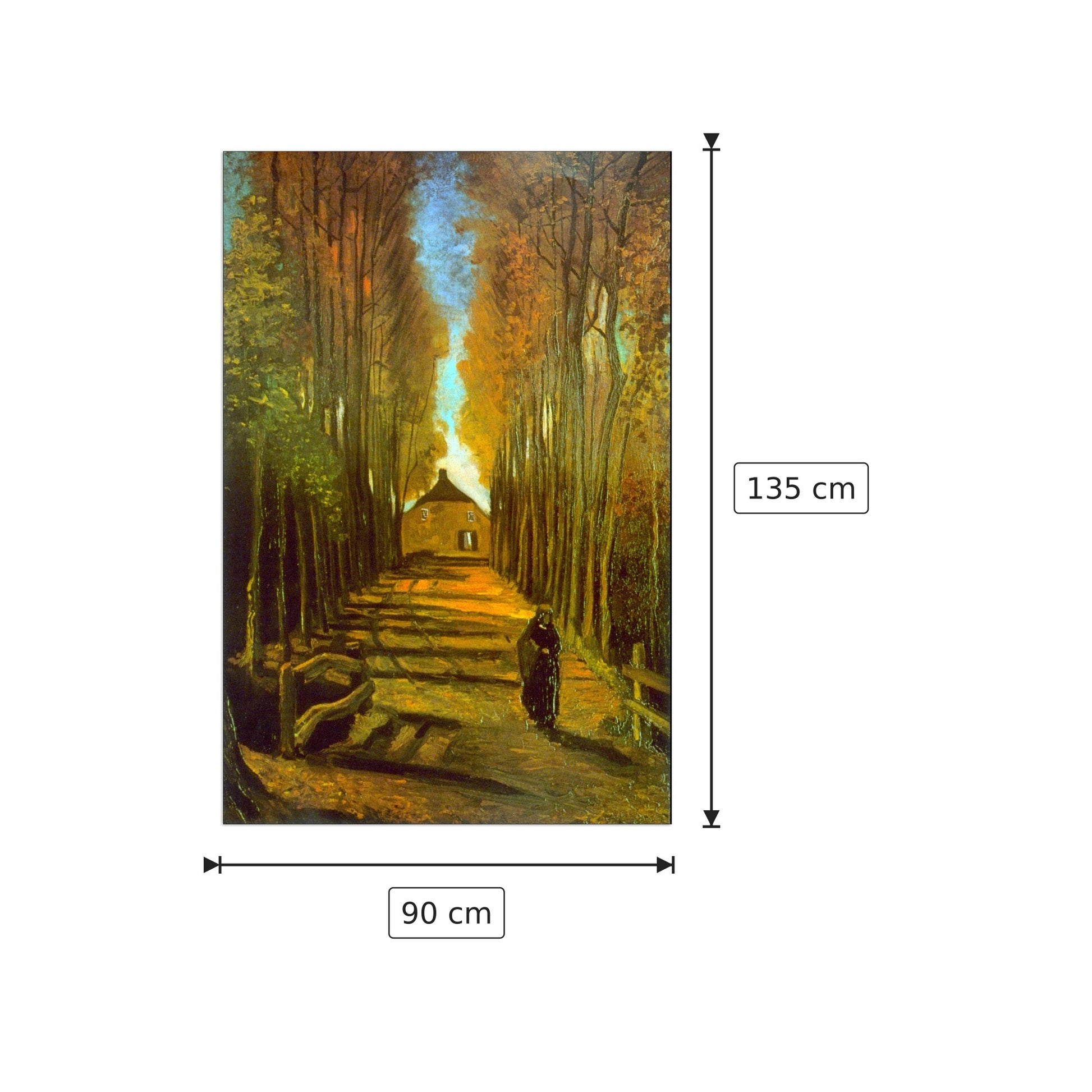 Autumn - Van Gogh Vincent - cm 90x135 - Pannello in MDF