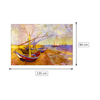 Boats of Saintes-Maries - Van Gogh Vincent - cm 135x90 - Pannello in MDF