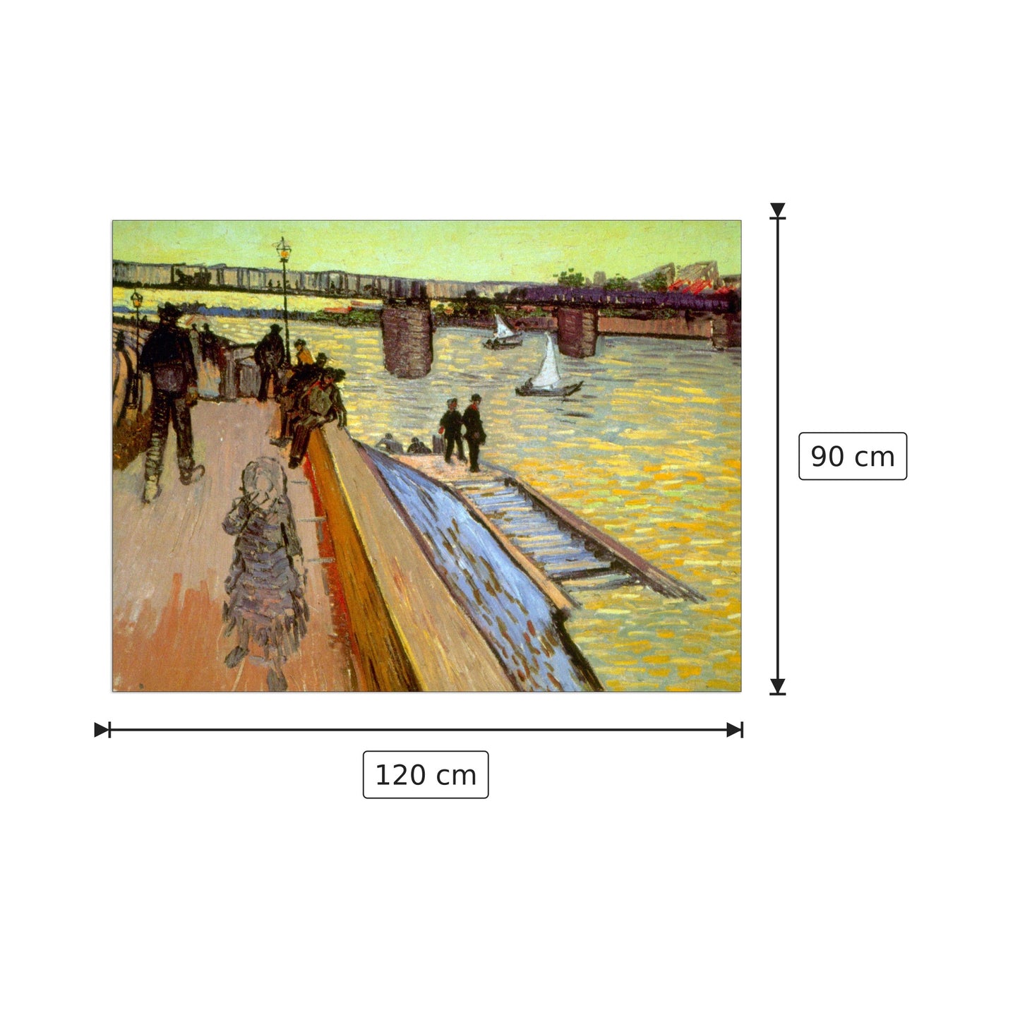 Bridge - Van Gogh Vincent - cm 120x90 - Pannello in MDF