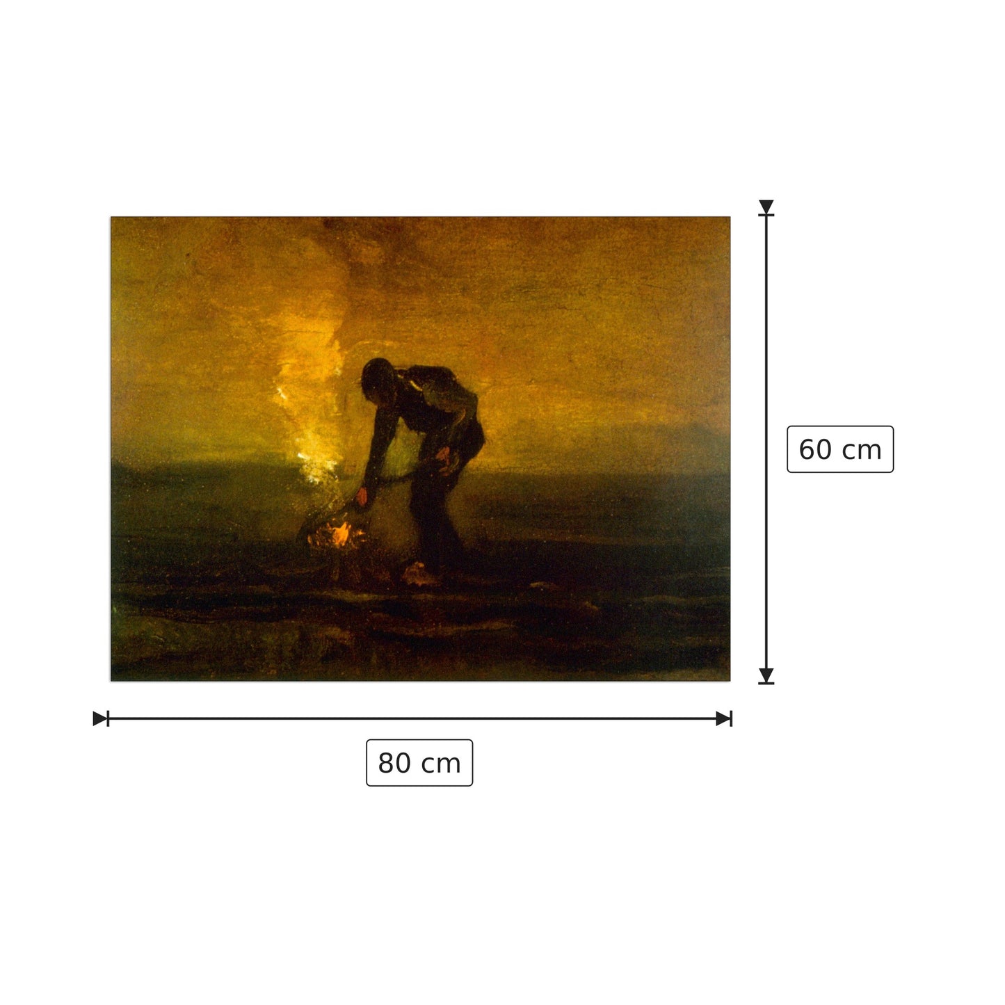 Burning Weeds - Van Gogh Vincent - cm 80x60 - Pannello in MDF