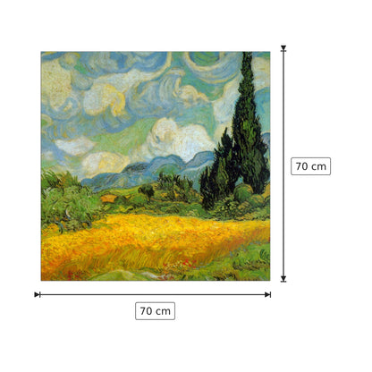 Cypresses - Van Gogh Vincent - cm 70x70 - Pannello in MDF