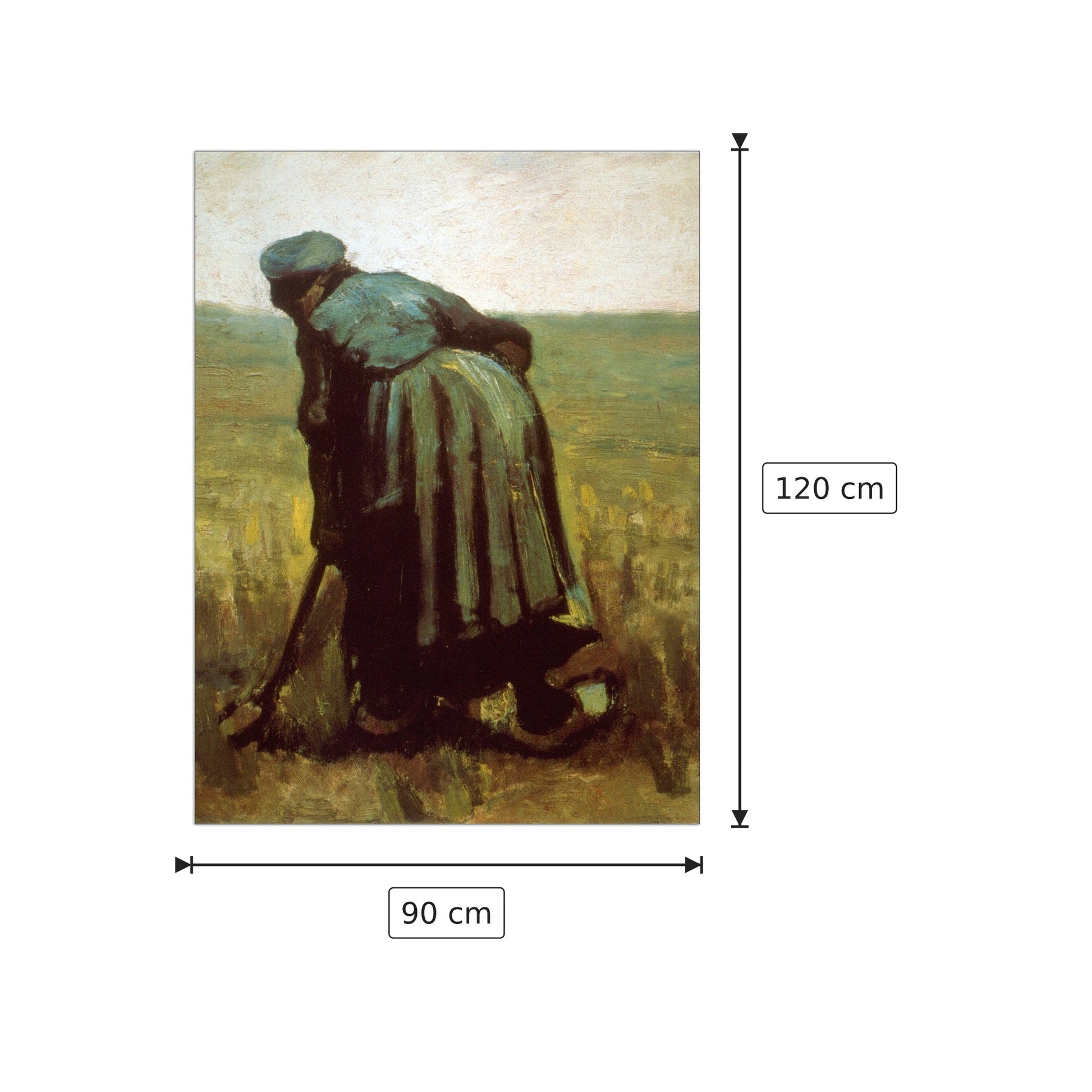 Digging - Van Gogh Vincent - cm 90x120 - Pannello in MDF