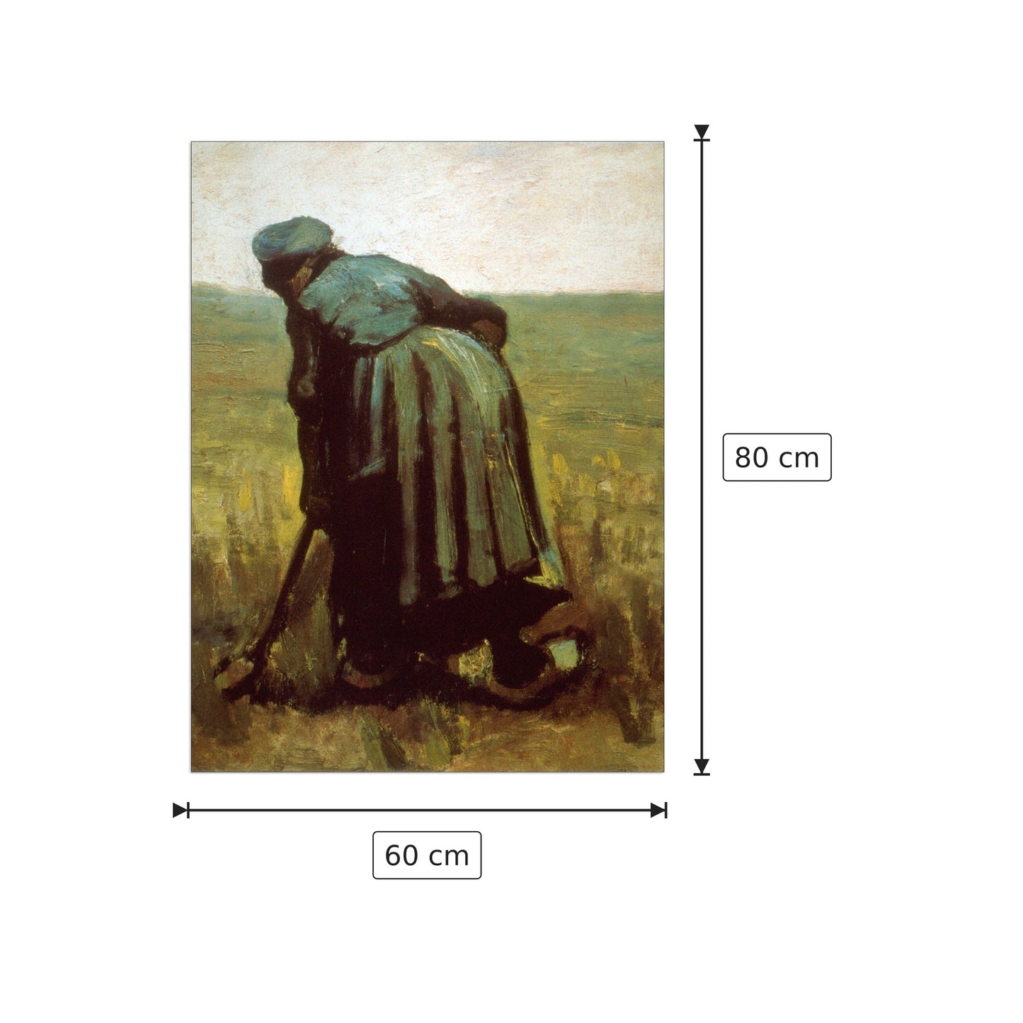 Digging - Van Gogh Vincent - cm 60x80 - Pannello in MDF