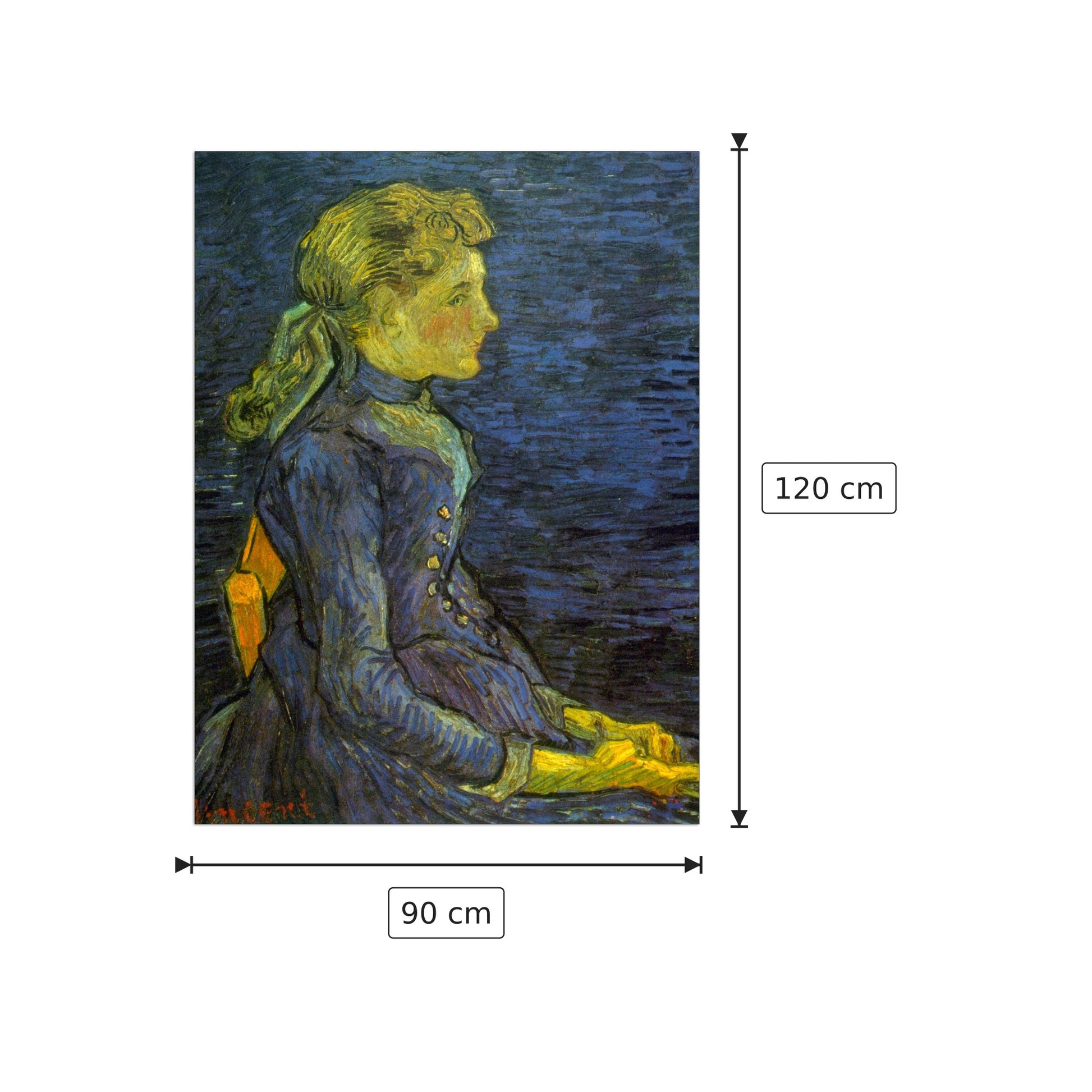 Dr Gachet - Van Gogh Vincent - cm 90x120 - Pannello in MDF