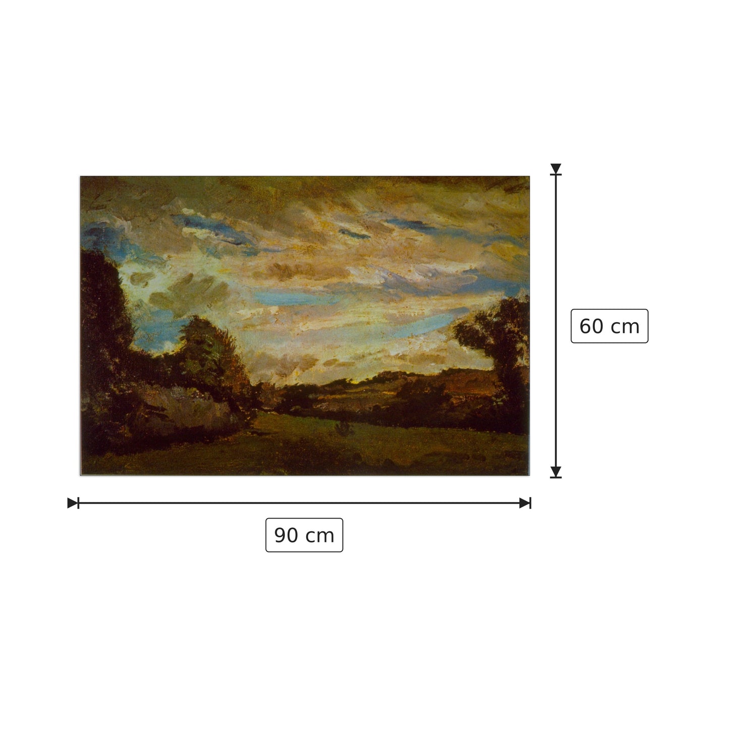 Dunes - Van Gogh Vincent - cm 90x60 - Pannello in MDF