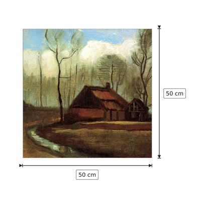Farmhouses Among Trees - Van Gogh Vincent - cm 50x50 - Pannello in MDF