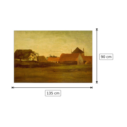 Farmhouses - Van Gogh Vincent - cm 135x90 - Pannello in MDF