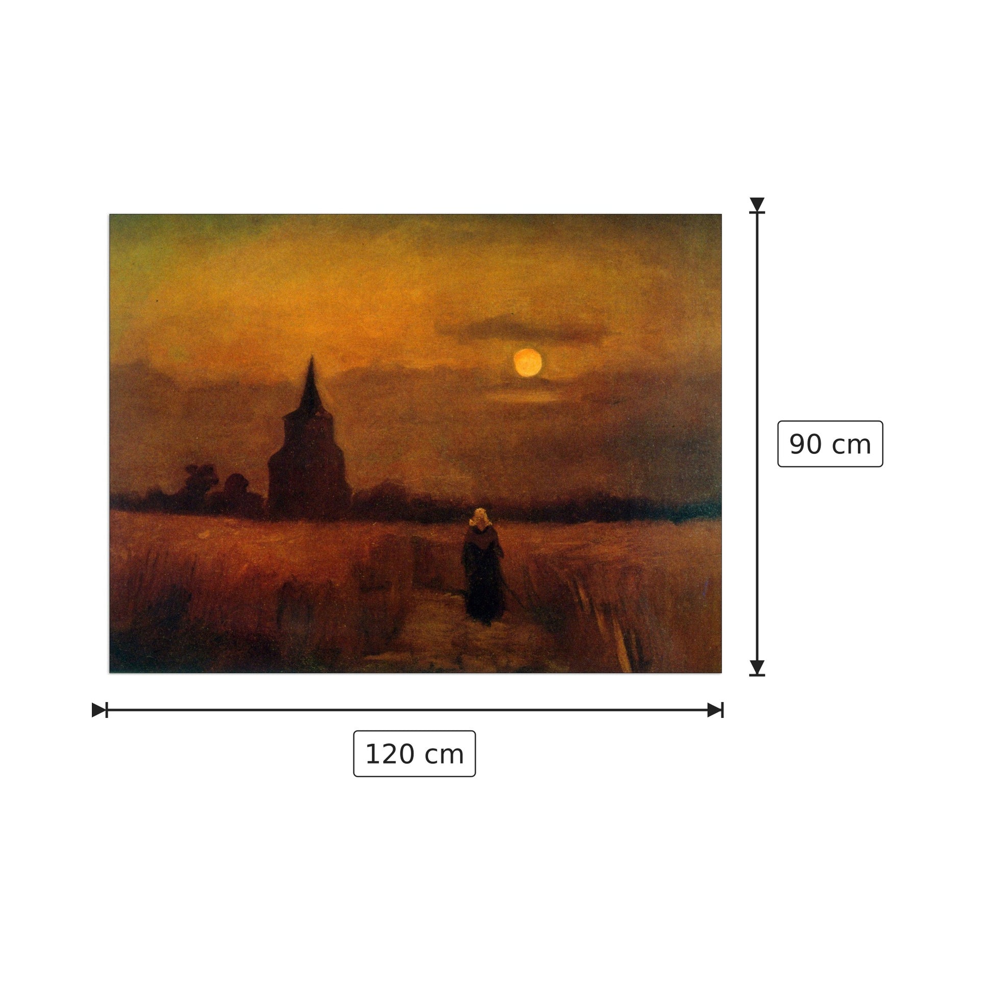 Fields - Van Gogh Vincent - cm 120x90 - Pannello in MDF