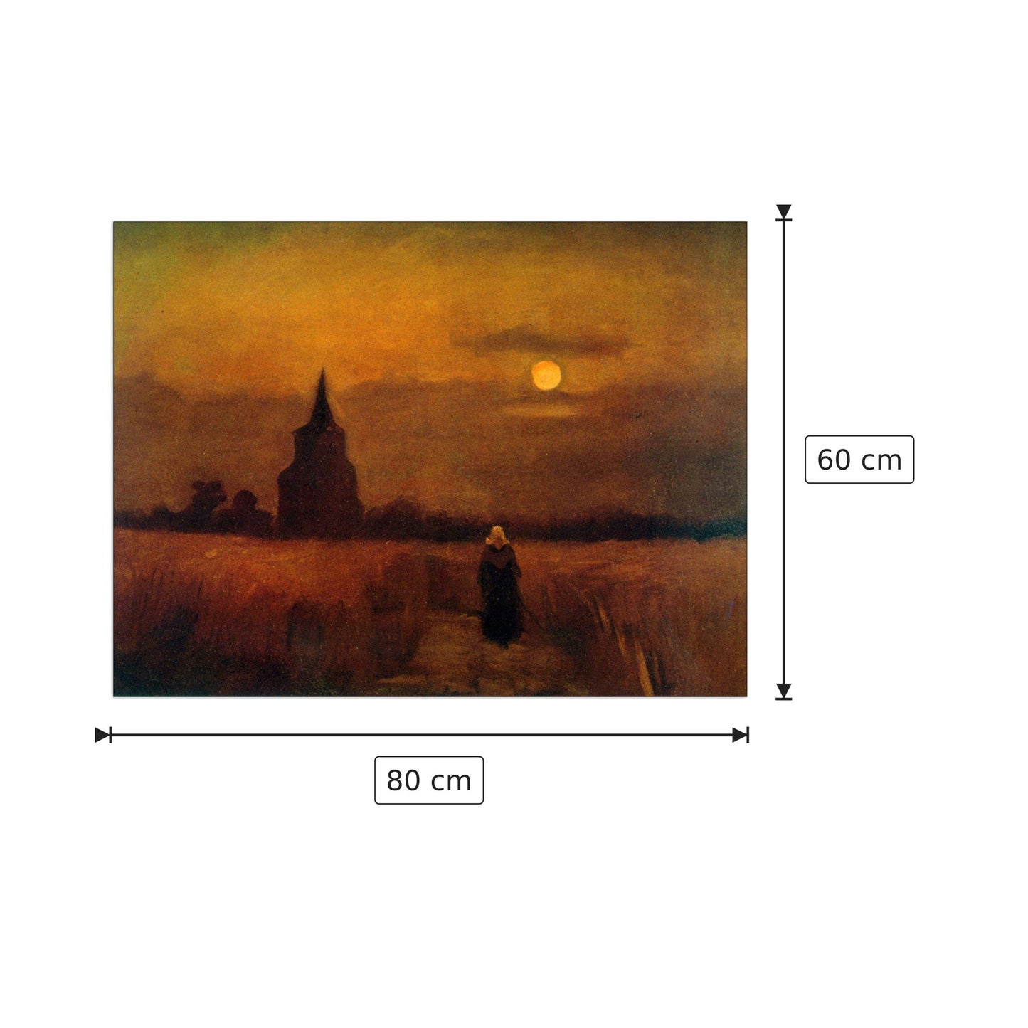 Fields - Van Gogh Vincent - cm 80x60 - Pannello in MDF