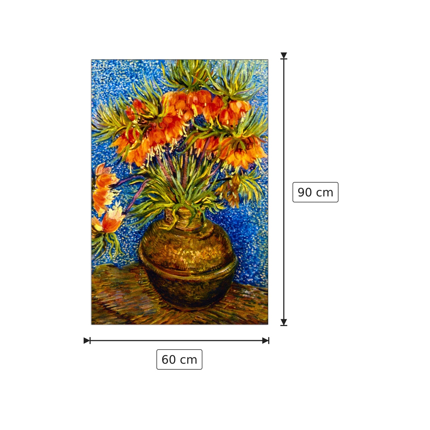 Fritillaries - Van Gogh Vincent - cm 60x90 - Pannello in MDF