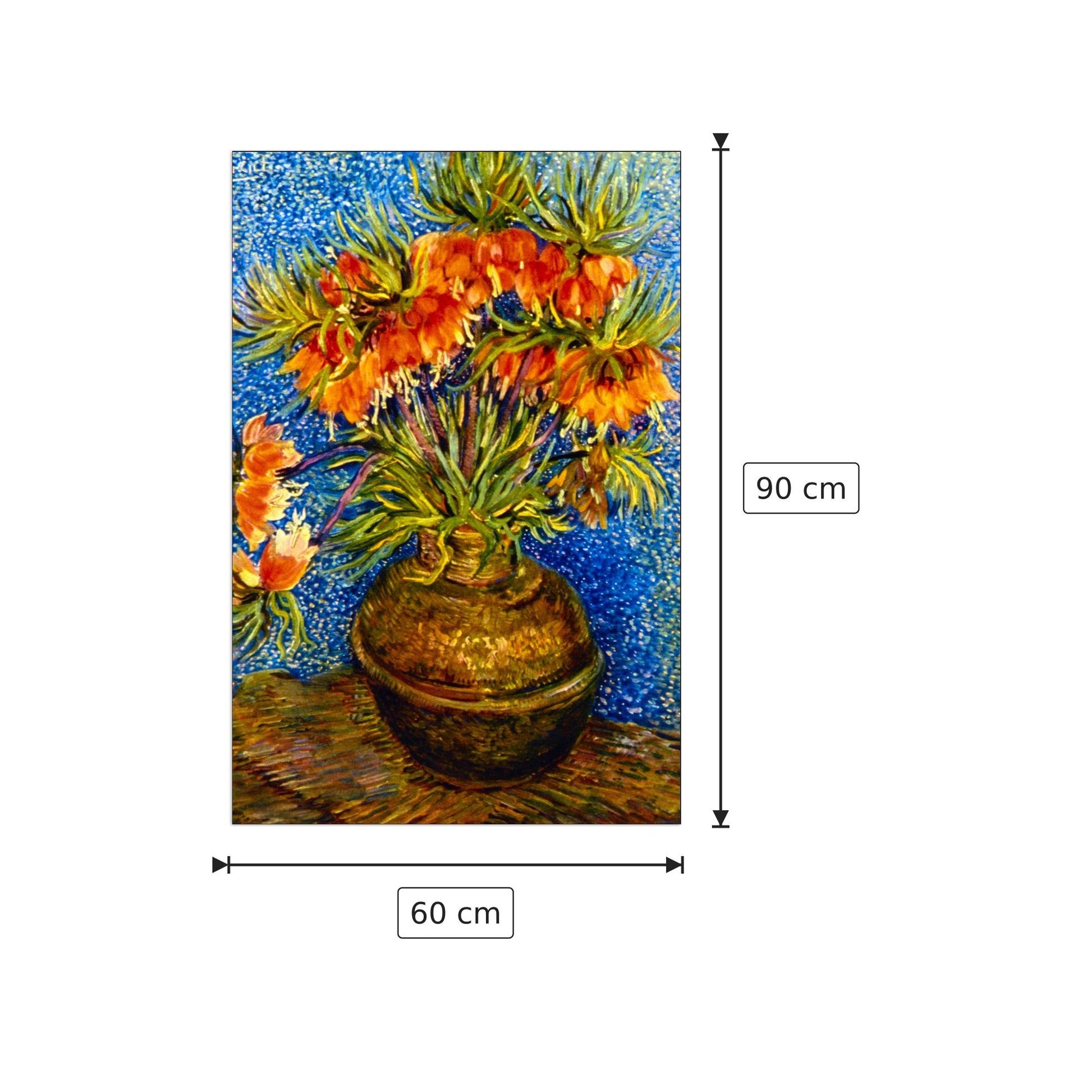 Fritillaries - Van Gogh Vincent - cm 60x90 - Pannello in MDF