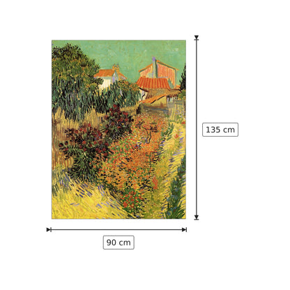 Garden Behind - Van Gogh Vincent - cm 90x135 - Pannello in MDF