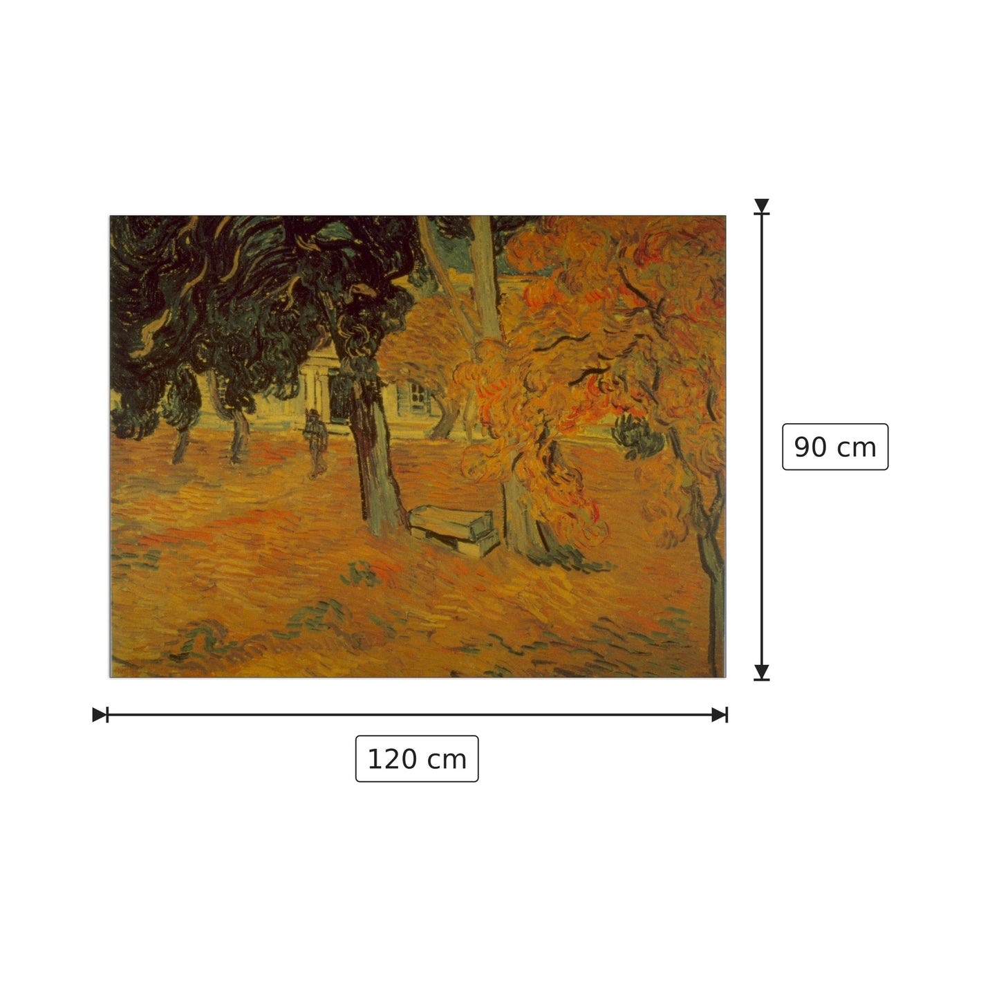 Garden - Van Gogh Vincent - cm 120x90 - Pannello in MDF