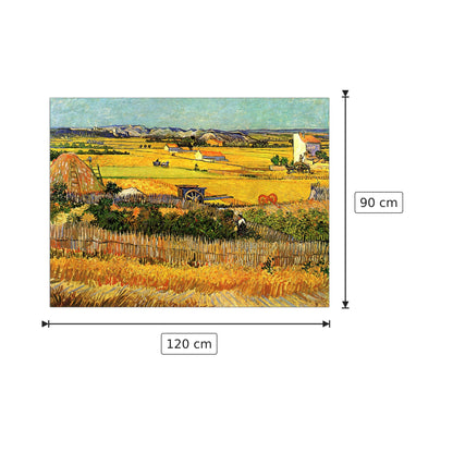Harvest at La Crau with Montmajour in the Background - Van Gogh Vincent - cm 120x90 - Pannello in MDF